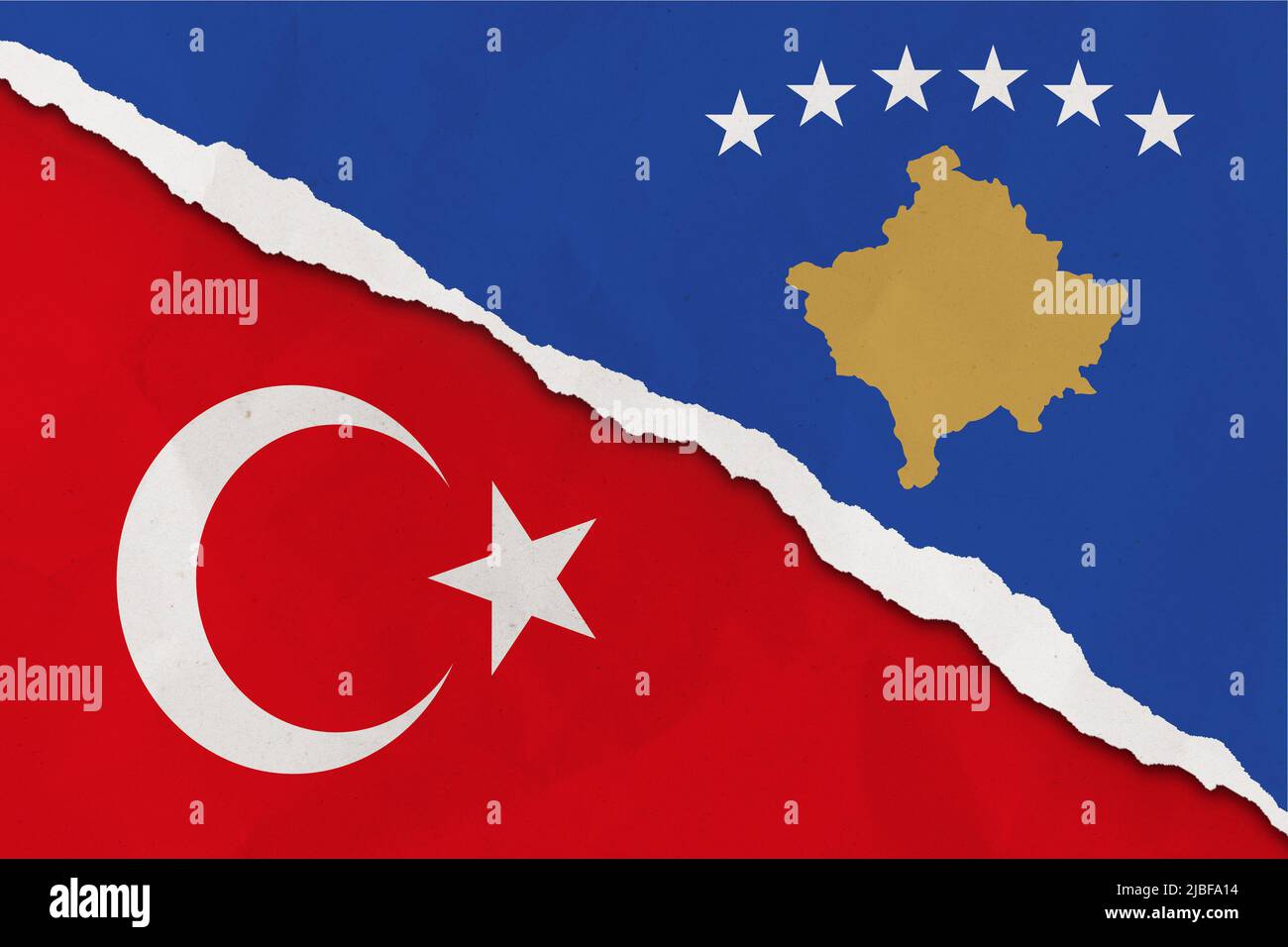 https://c8.alamy.com/comp/2JBFA14/kosovo-and-turkey-flag-ripped-paper-grunge-background-abstract-kosovo-and-turkey-economics-politics-conflicts-war-concept-texture-background-2JBFA14.jpg