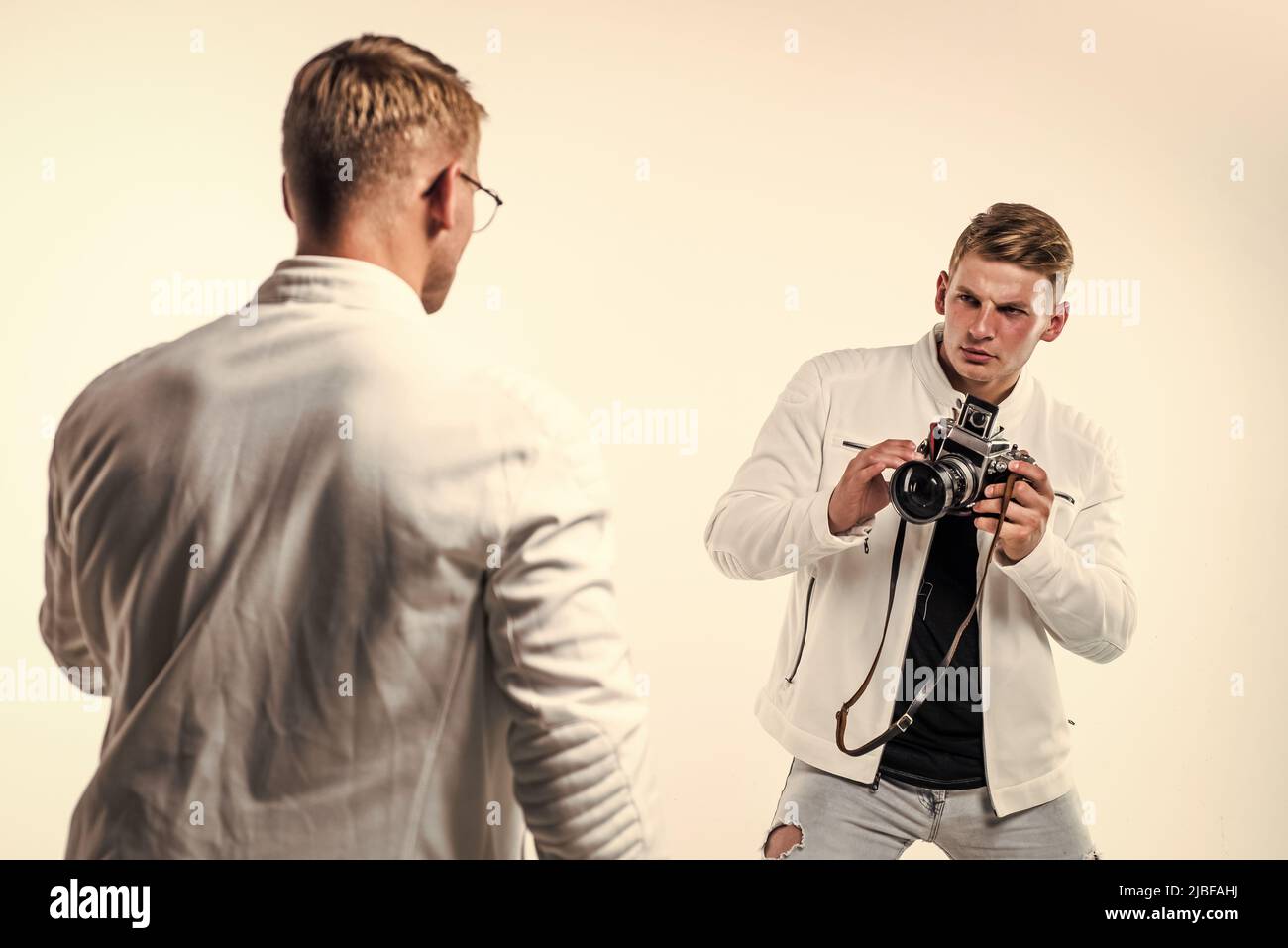 beauty and fashion. similar appearance. male friendship. men friends ...