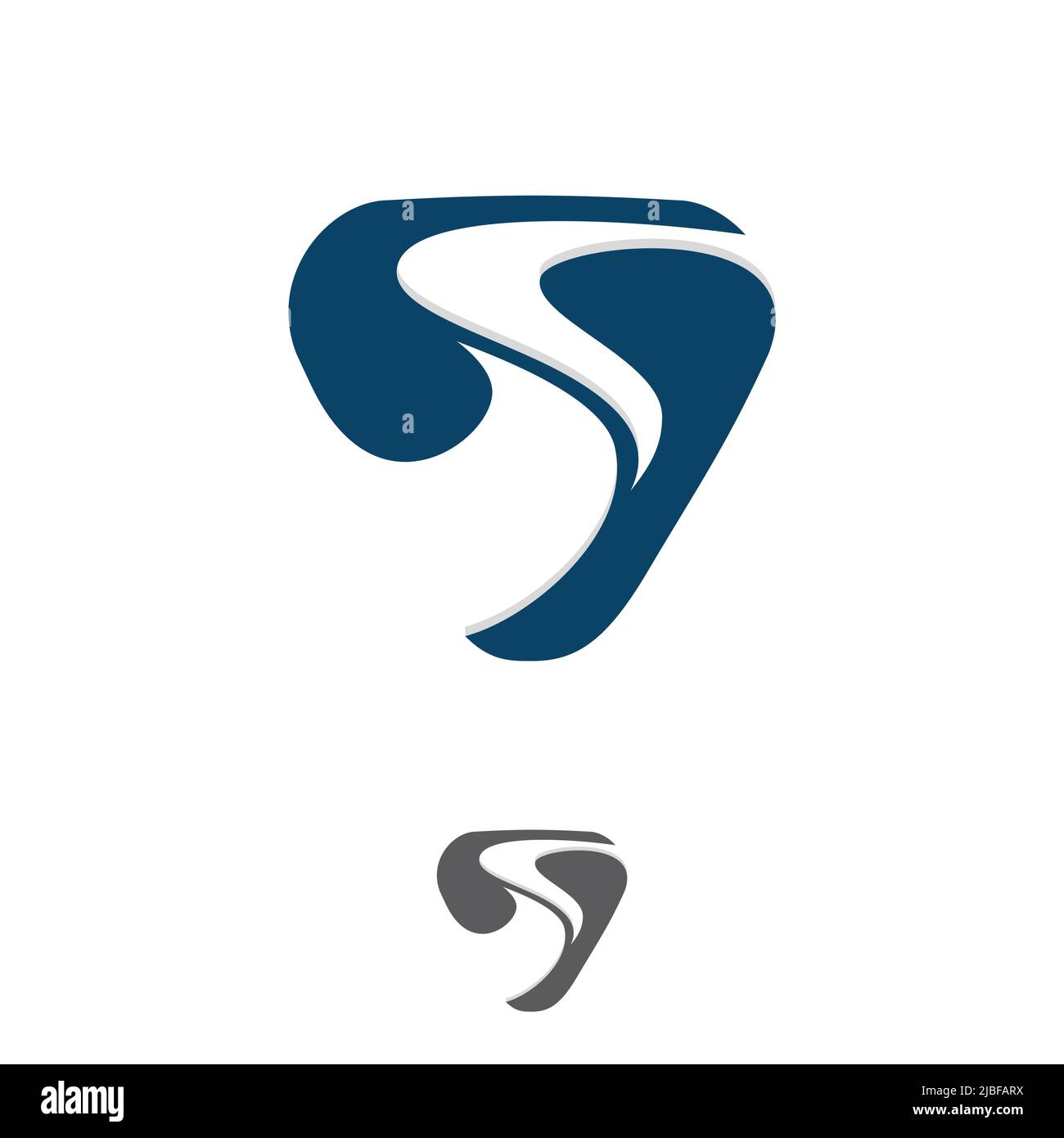 Modern letter S logo icon design template elements. Vector illustration EPS.8 EPS.10 Stock Vector
