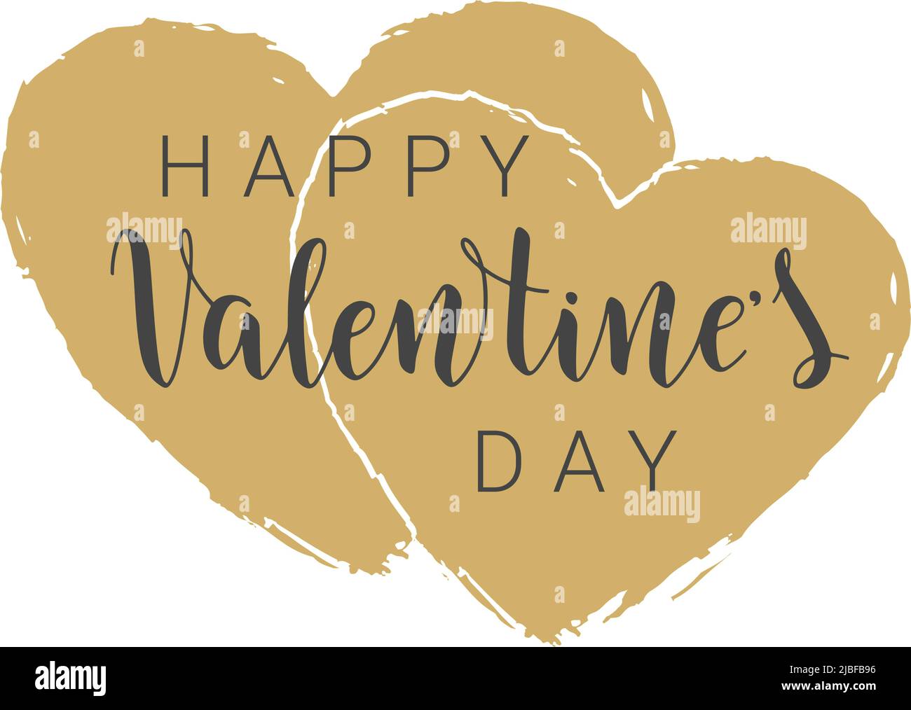 Vector illustration. Handwritten lettering of Happy Valentines Day ...