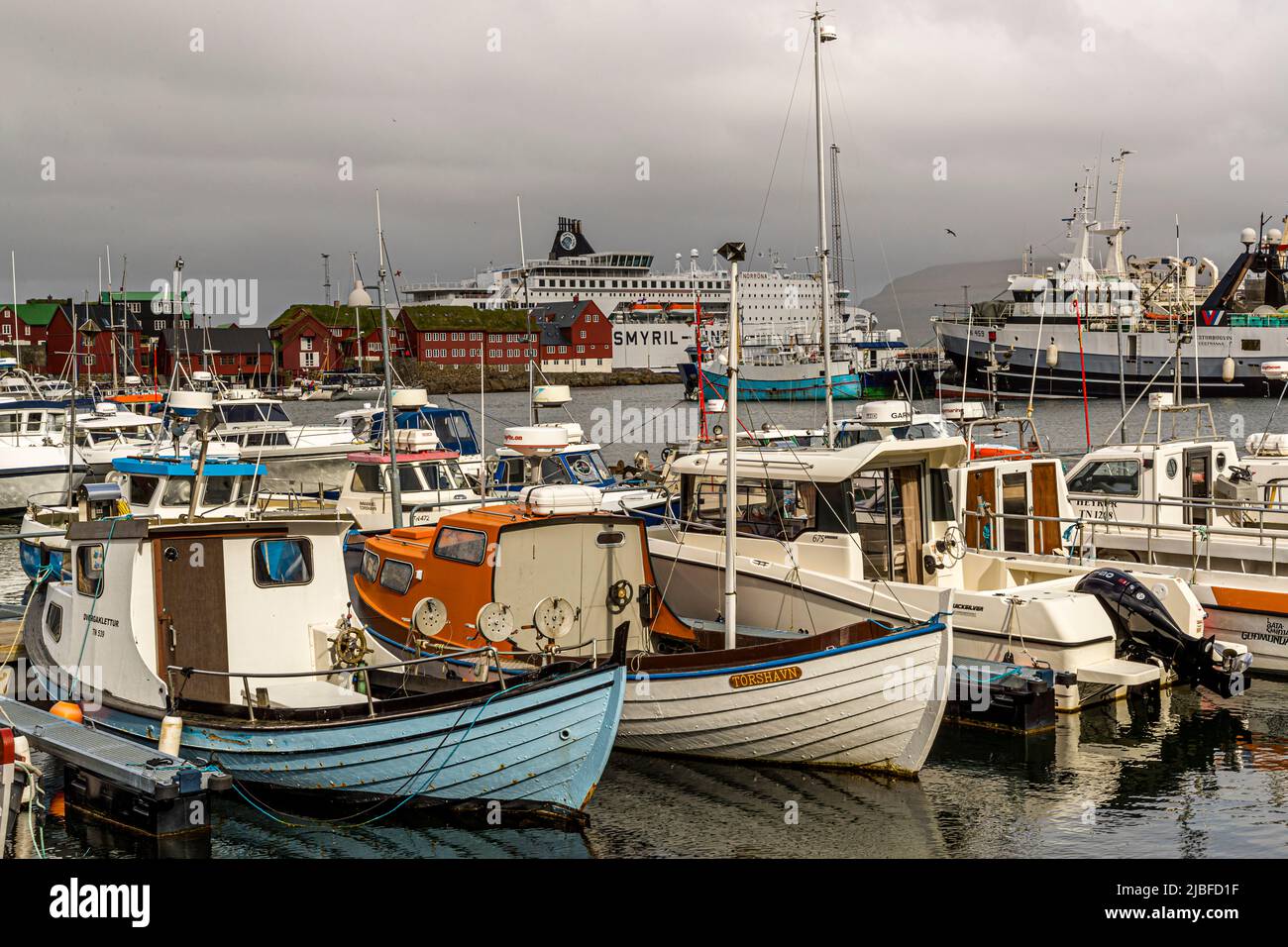 Port of Tórshavn, Faroe Islands Stock Photo