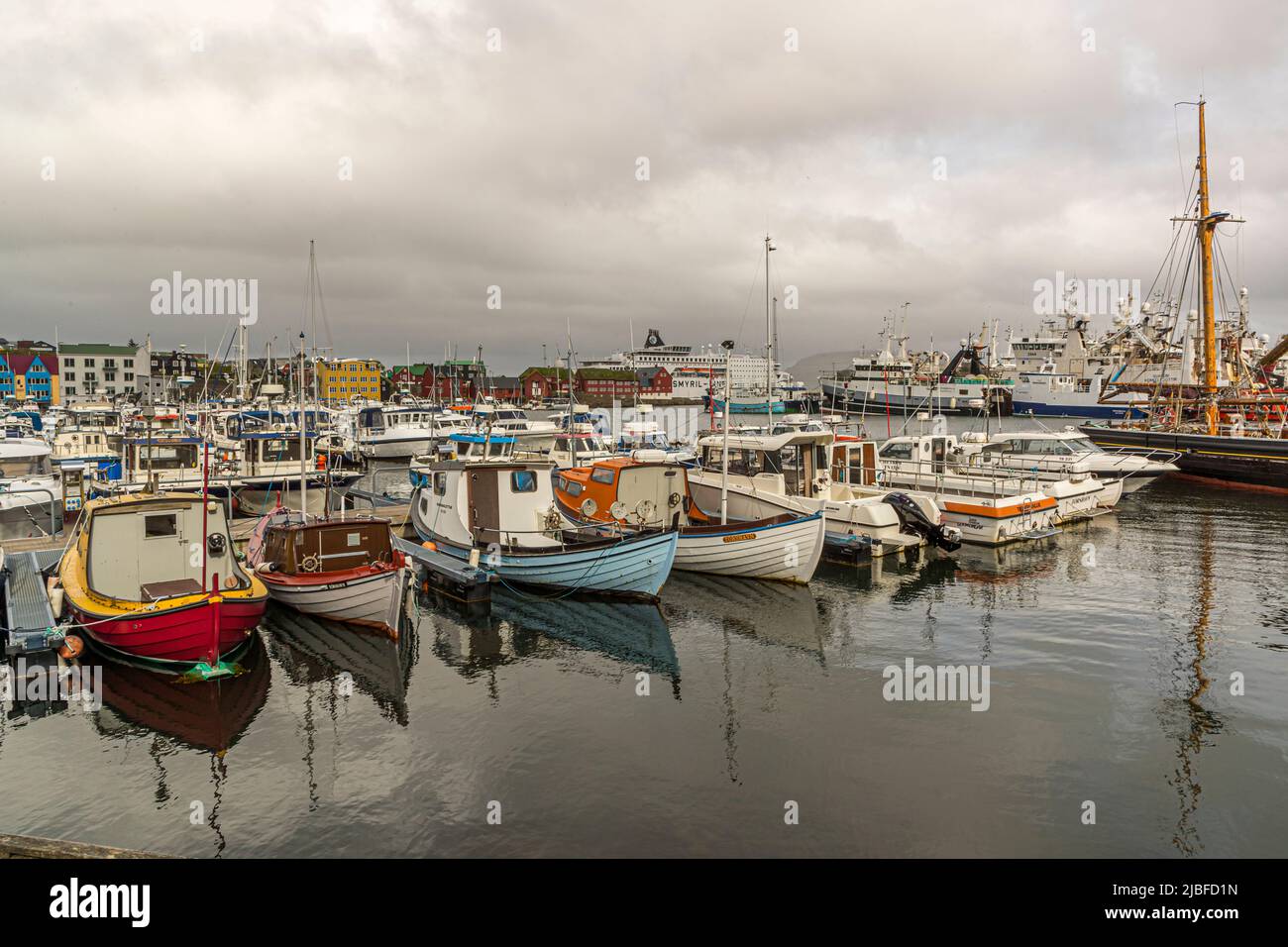 Port of Tórshavn, Faroe Islands Stock Photo