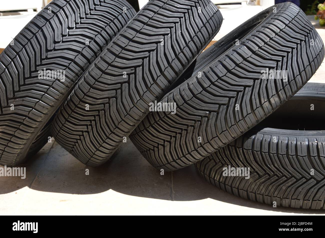 New tires for a car Stock Photo Alamy
