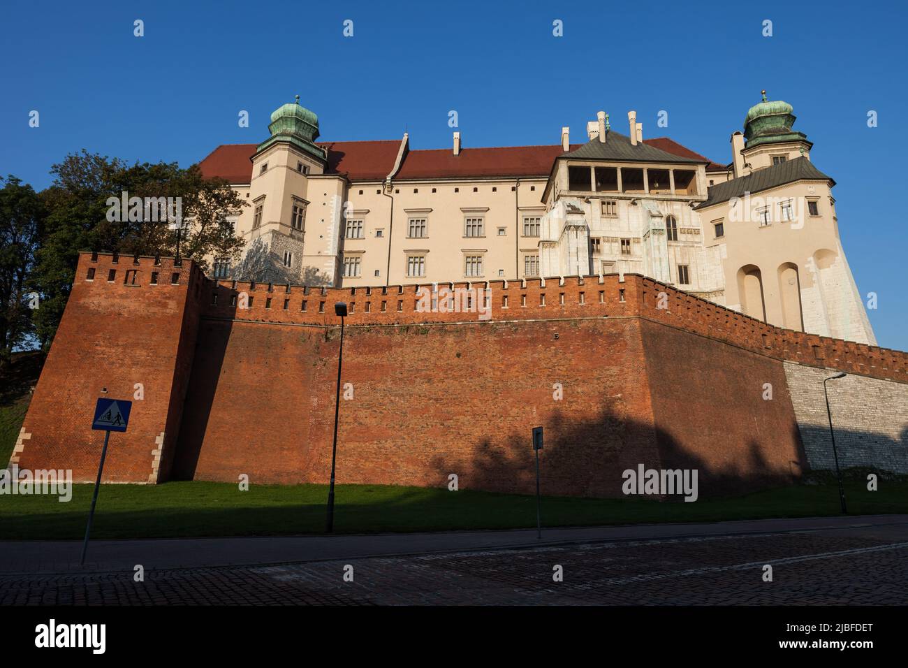 Wawel Royal Castle in city of Krakow in Poland. Stock Photo