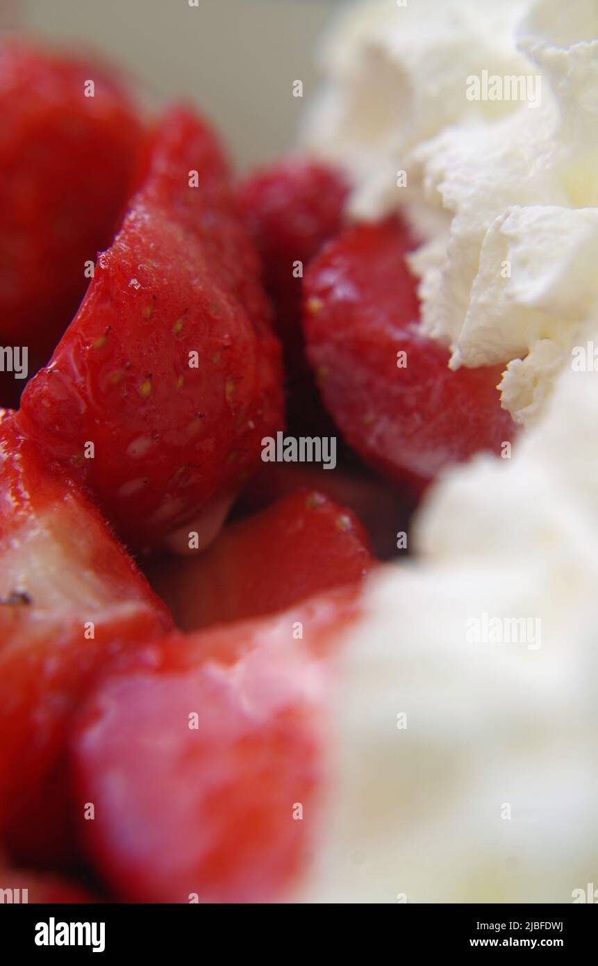 Strawberrys like in Wimbledon. Stock Photo