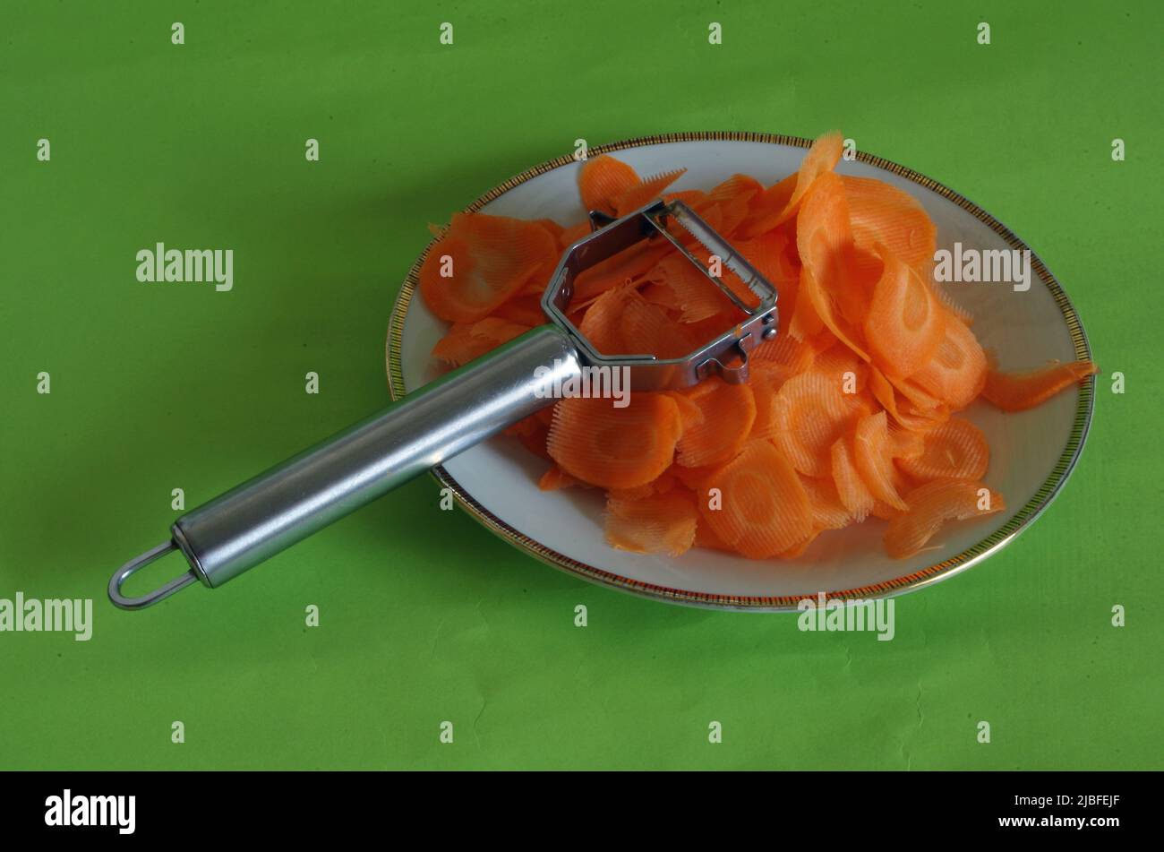 Carrot Chips. Stock Photo