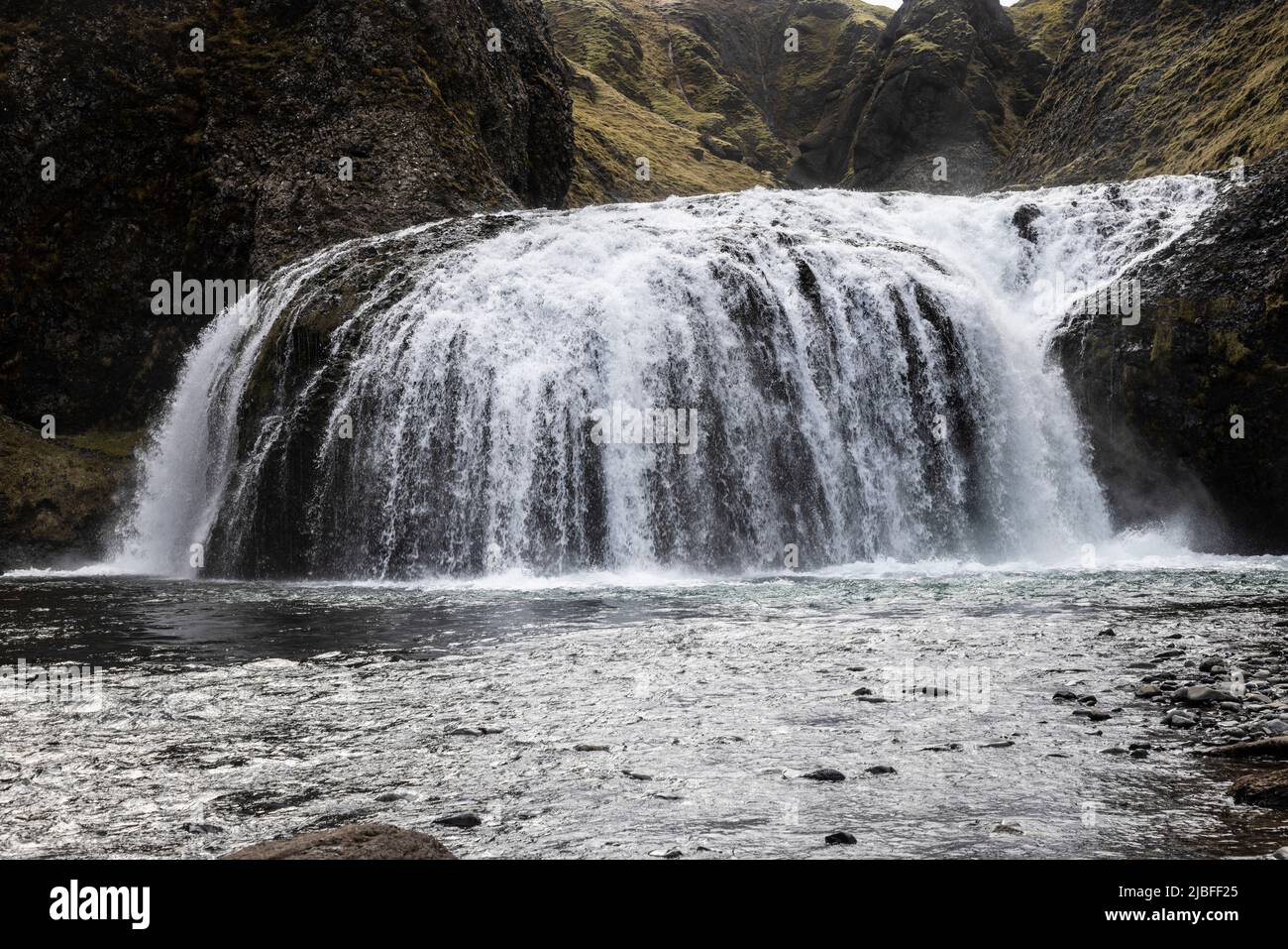 Stjornarfoss waterfall Iceland Stock Photo