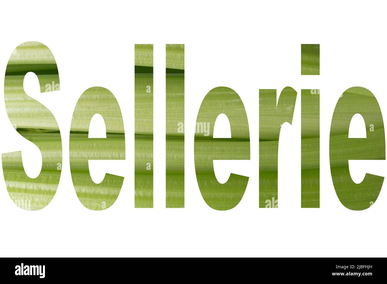 Word CELERY with transparency of juicy stalks of celery Stock Photo Alamy