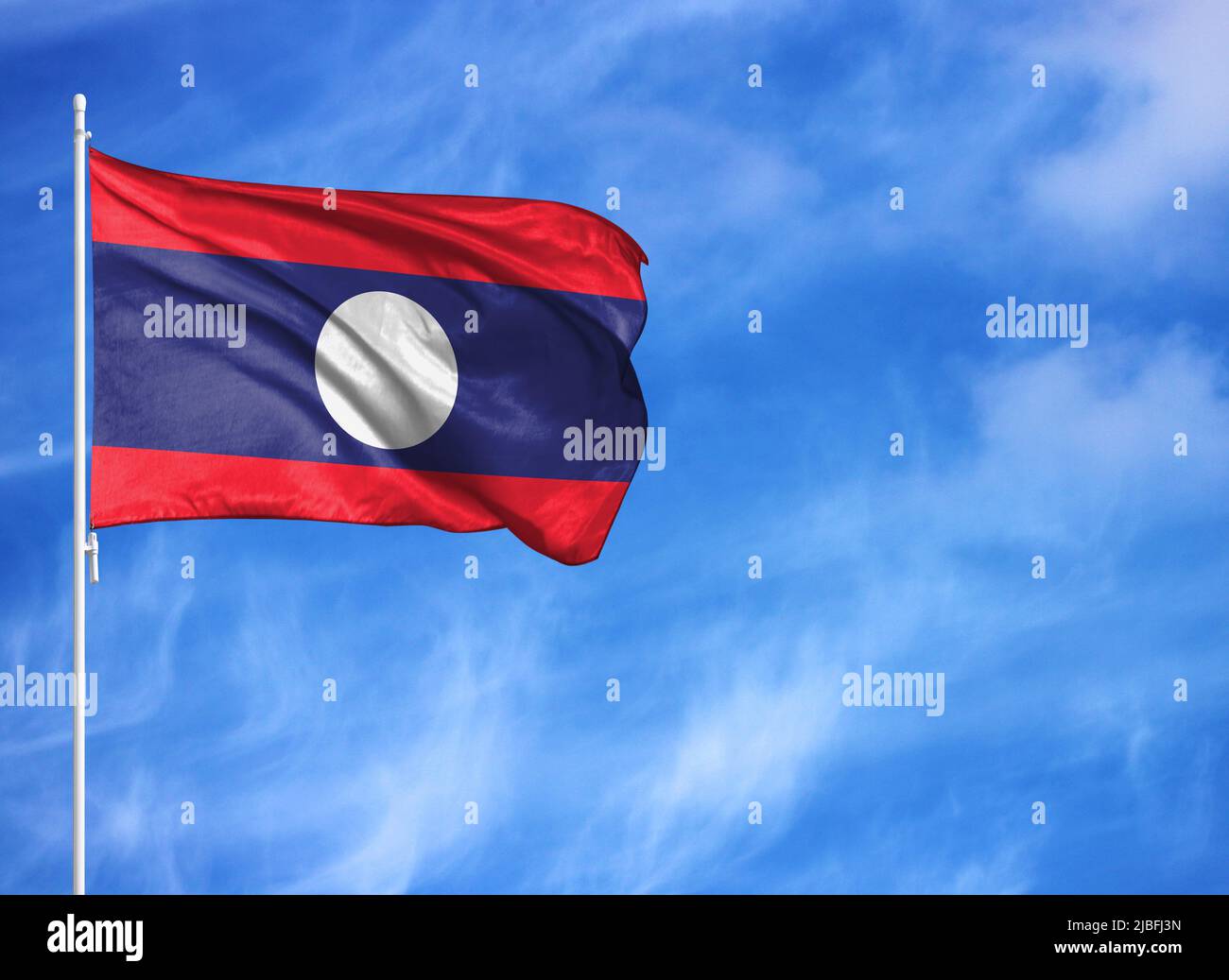 Laos map with flag hi-res stock photography and images - Alamy