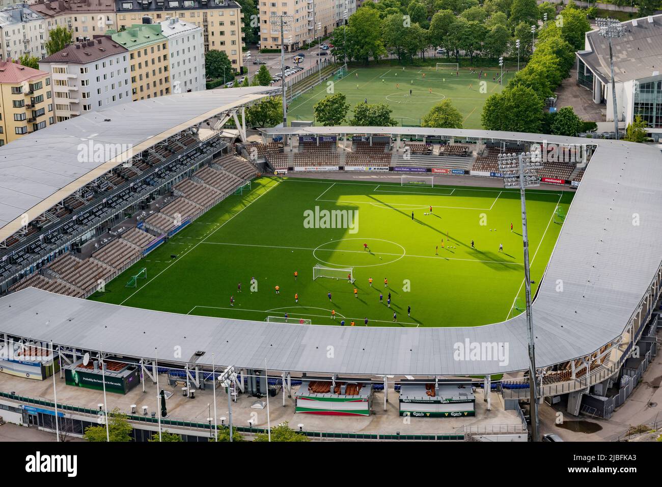 Stadium in Helsinki, Finland Stock Photo