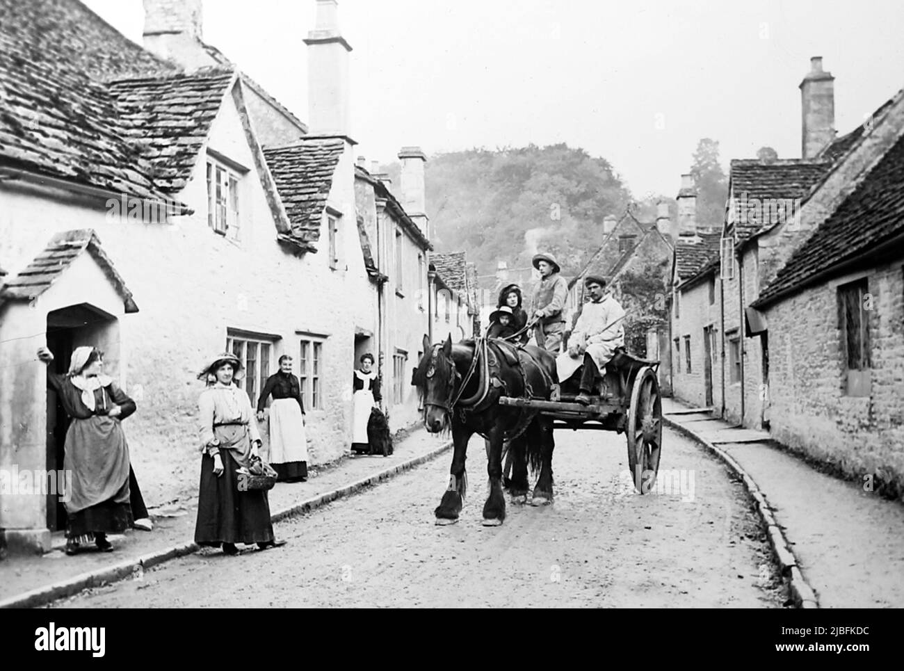 Castle Combe, early 1900s Stock Photo