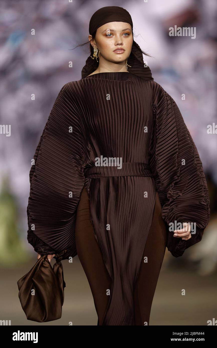 Jade Hsu walks the runway during the Oroton show during the Afterpay  Australian Fashion Week Resort 2022 Collections at Carriageworks on June 1,  2021 Stock Photo - Alamy