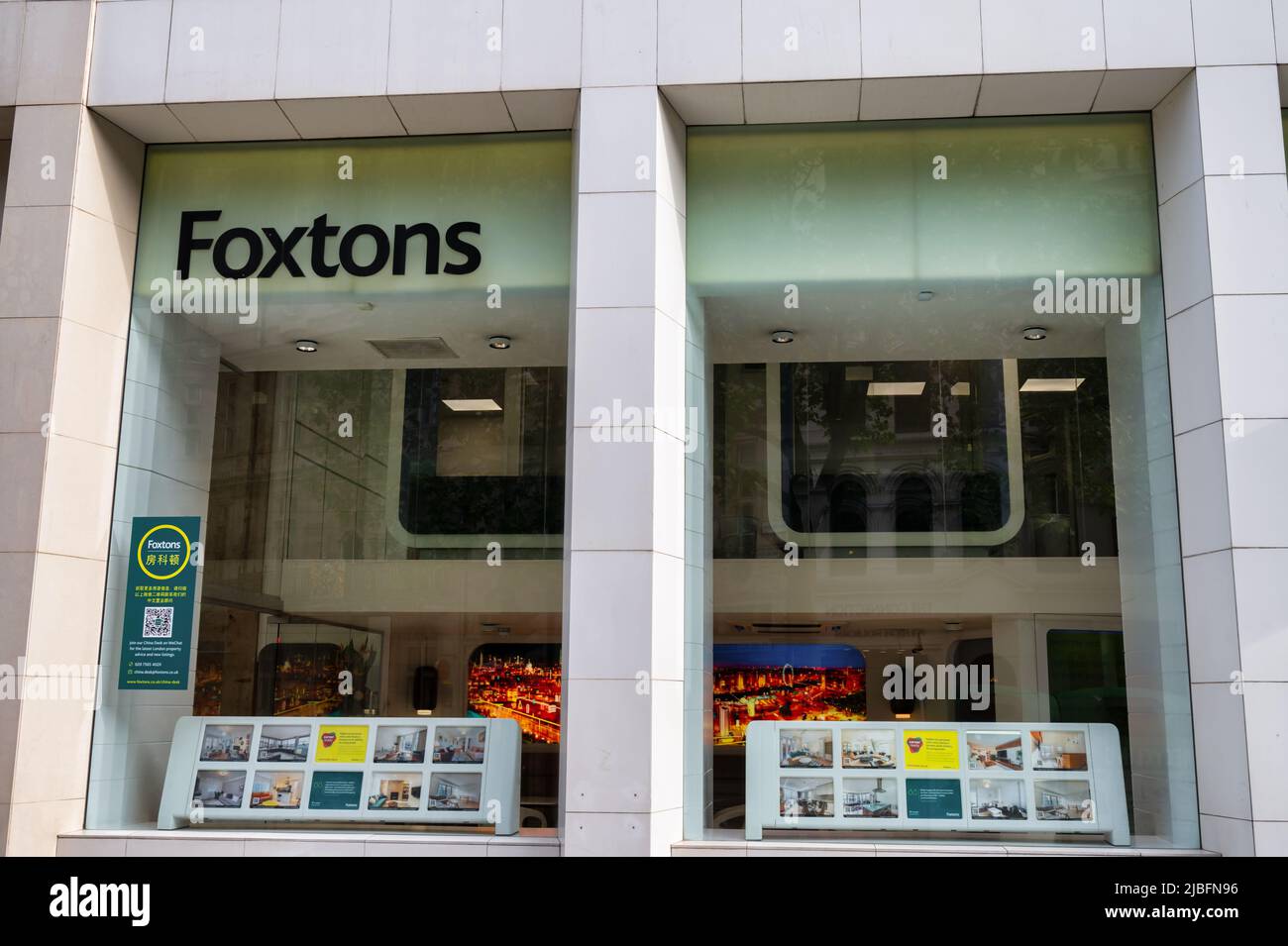 London, UK- May 5, 2022:Foxtons Estate Agent in London Stock Photo