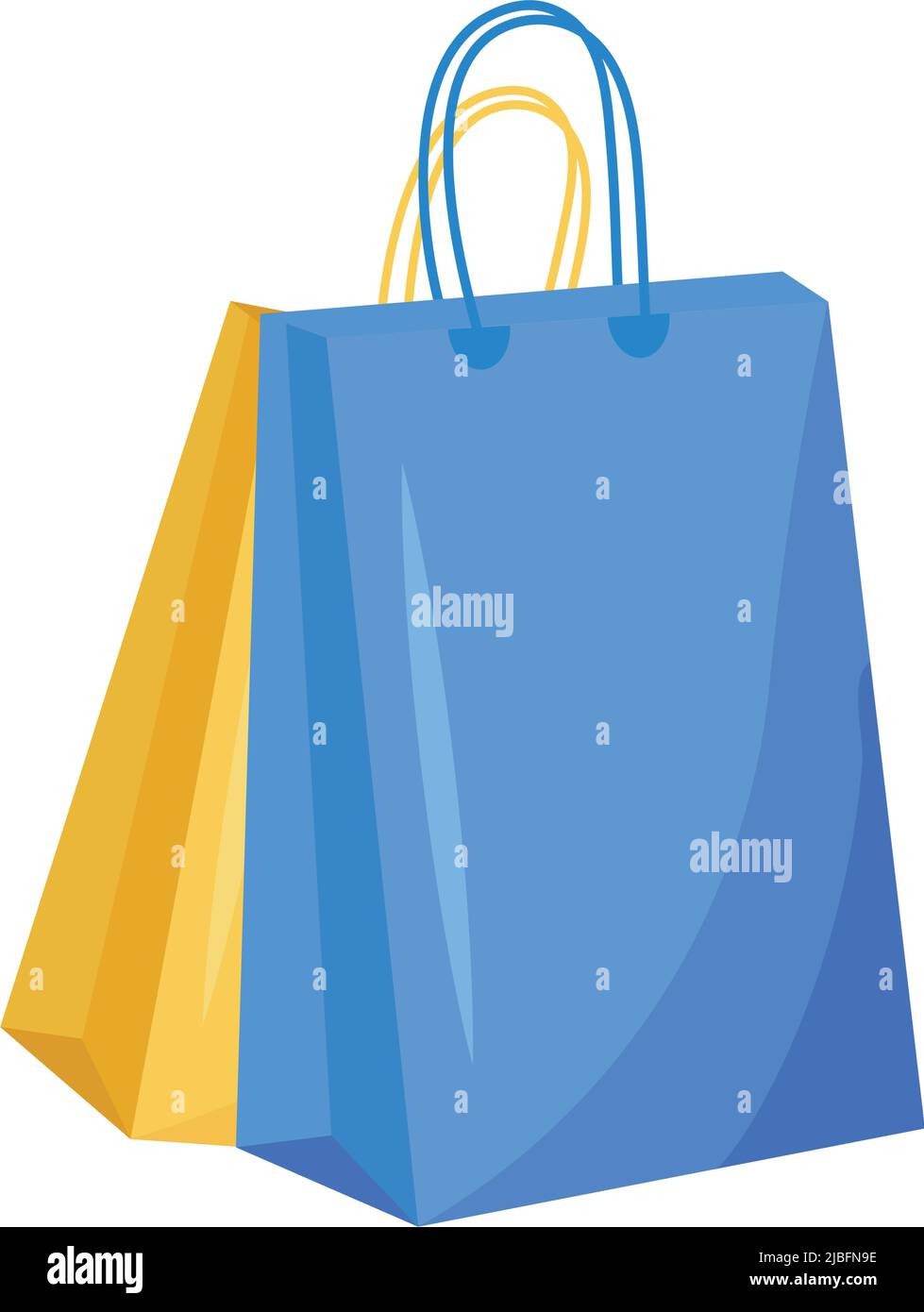 Shopping bags semi flat color vector object Stock Vector