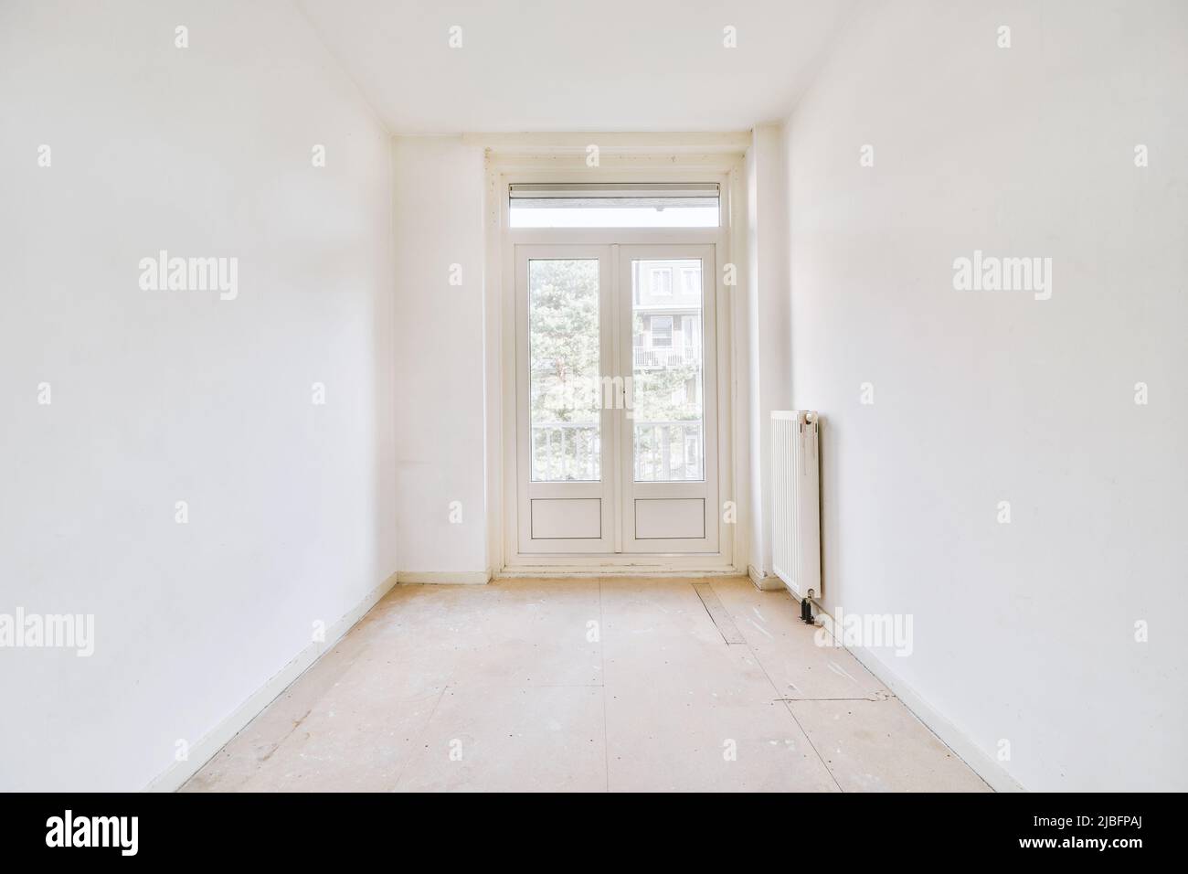 Empty room in apartment under refurbish work Stock Photo