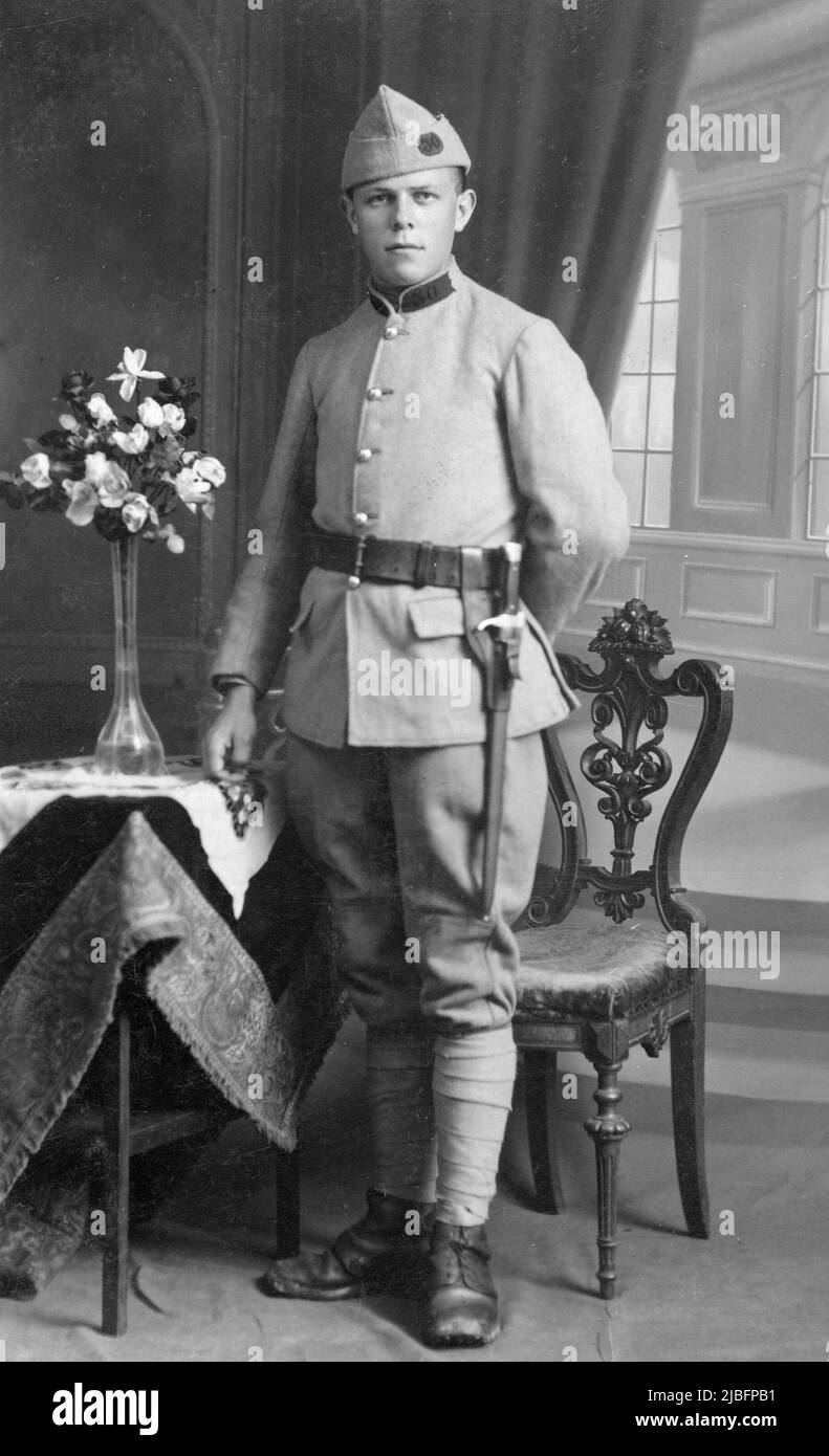 French soldier WW1 poilu grand geurre Stock Photo