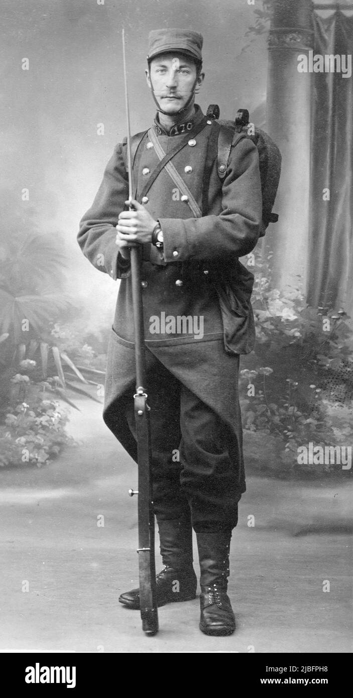 French soldier WW1 poilu grand geurre Stock Photo