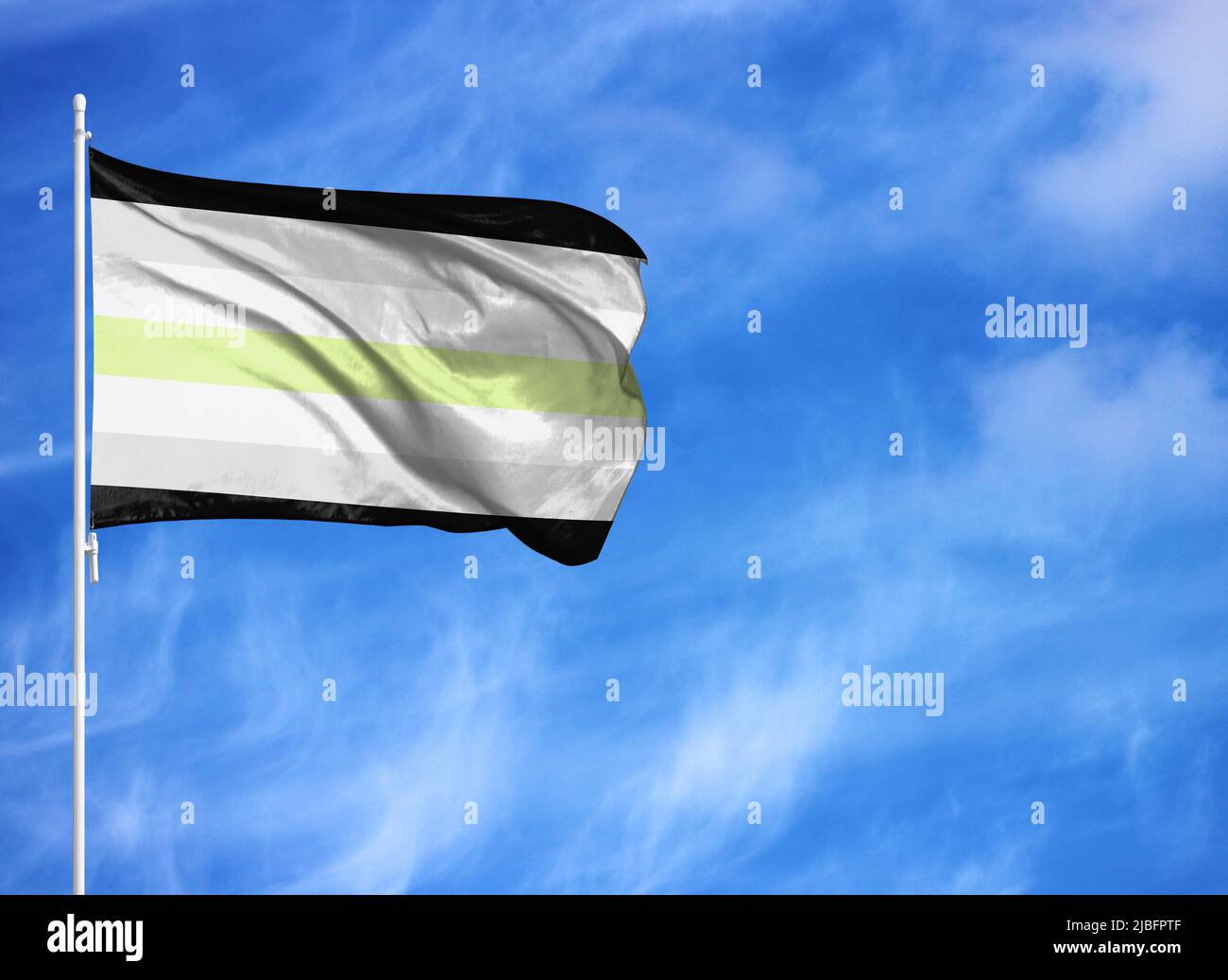 National Flag Of Agender Pride On A Flagpole Stock Photo Alamy