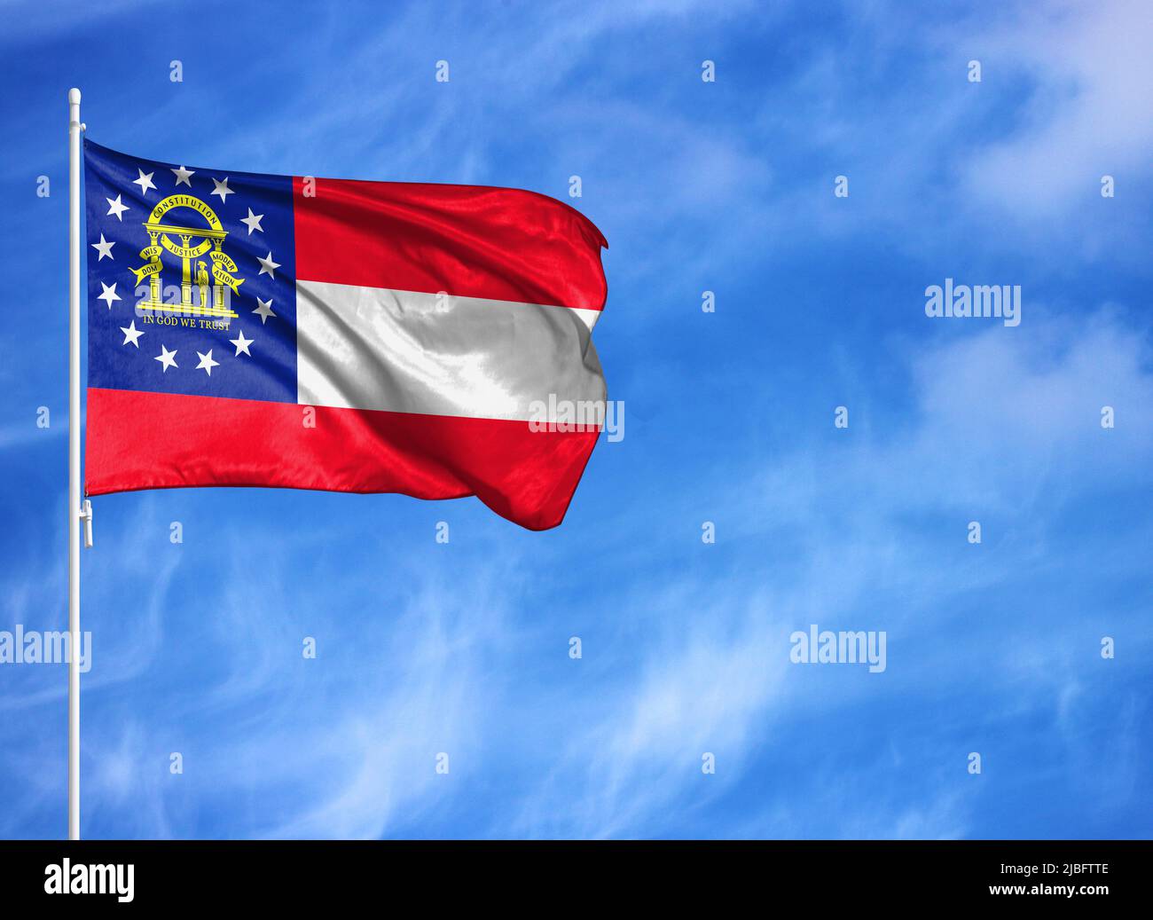 Flag georgia on world map hi-res stock photography and images - Alamy