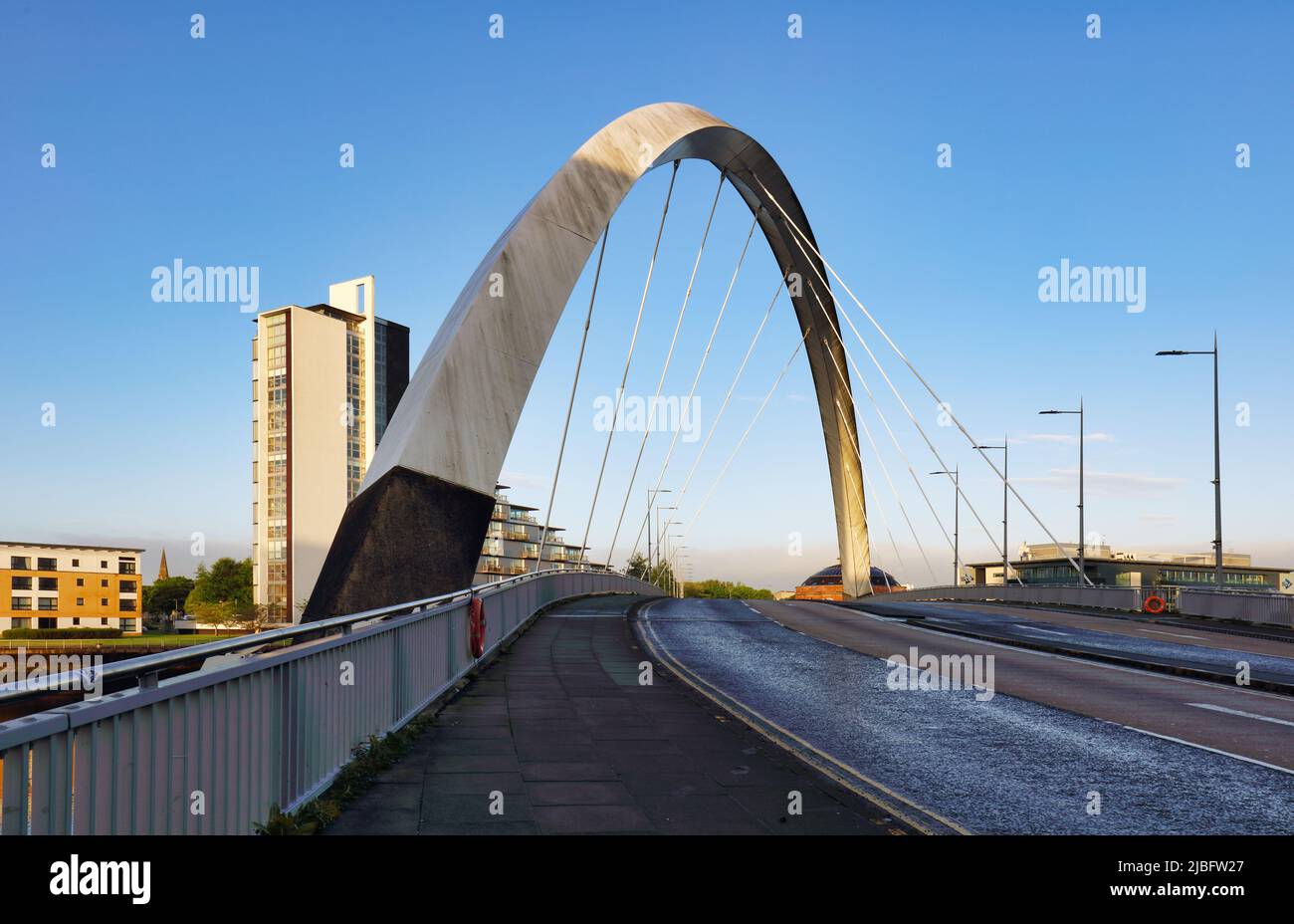 Clyde Arc in Glasgow, Scotland Stock Photo