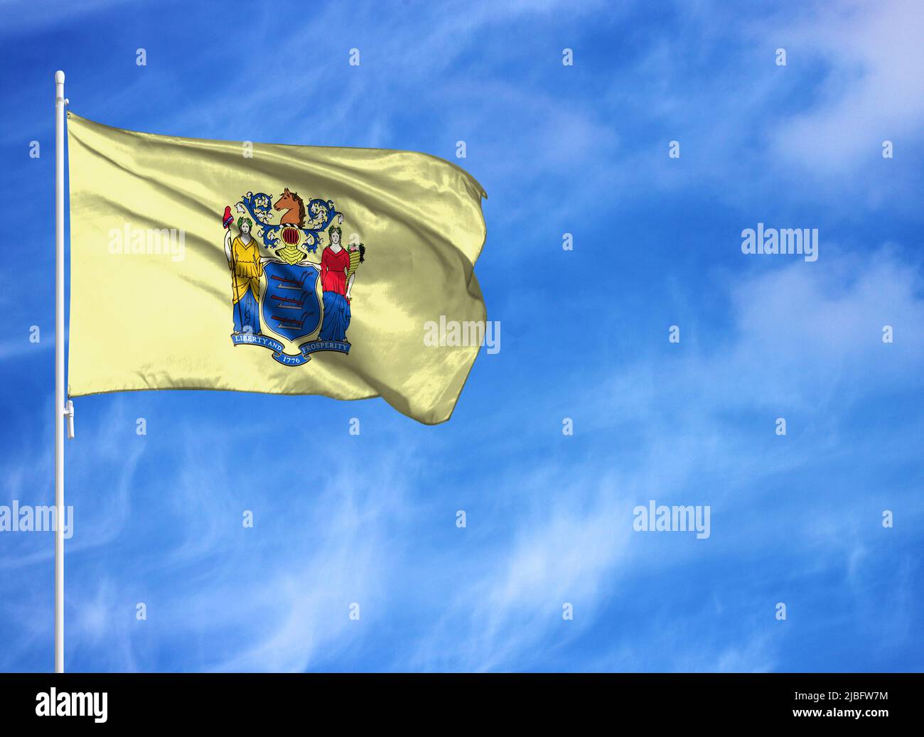 Jersey map flag hi-res stock photography and images - Alamy