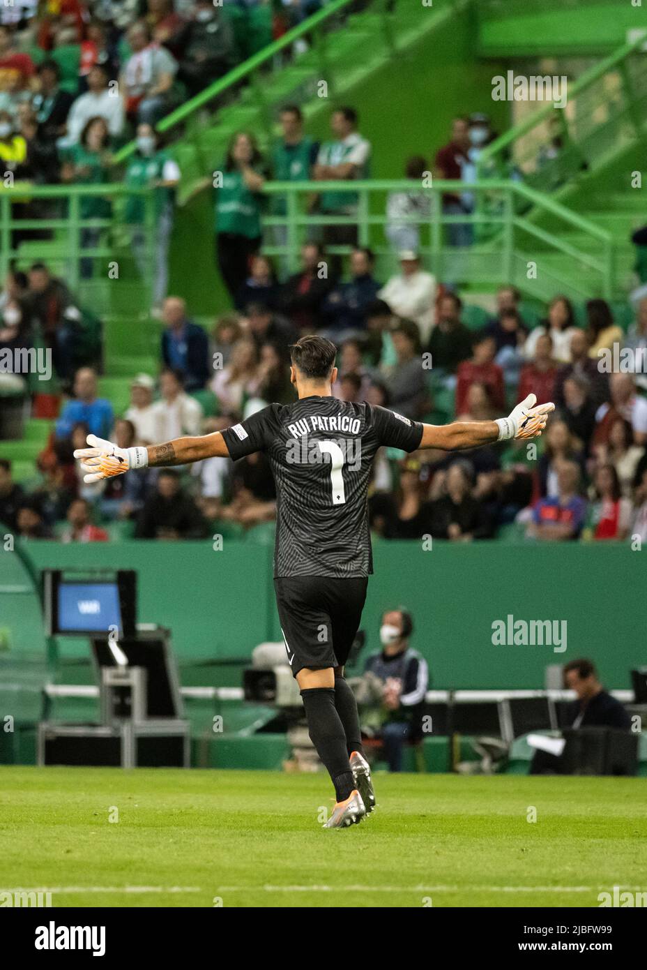 Lisbon, Portugal. 05th June, 2022. Rui Patricio of Portugal reacts during the UEFA Nations League match between Portugal and Switzerland at Alvalade stadium. Final score; Portugal 4:0 Switzerland. Credit: SOPA Images Limited/Alamy Live News Stock Photo