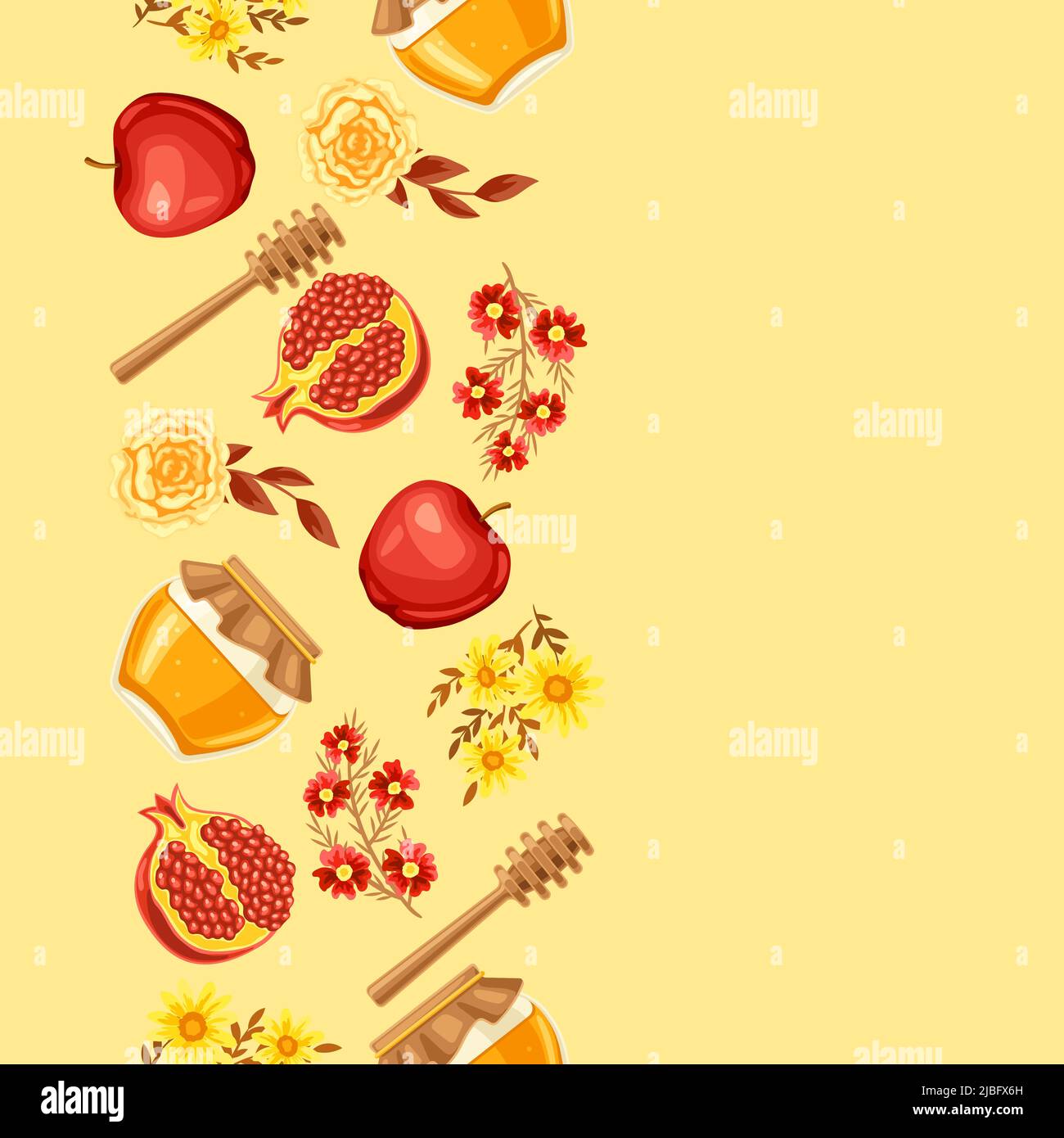 Shana Tova. Rosh Hashanah seamless pattern. Happy Jewish New Year ...