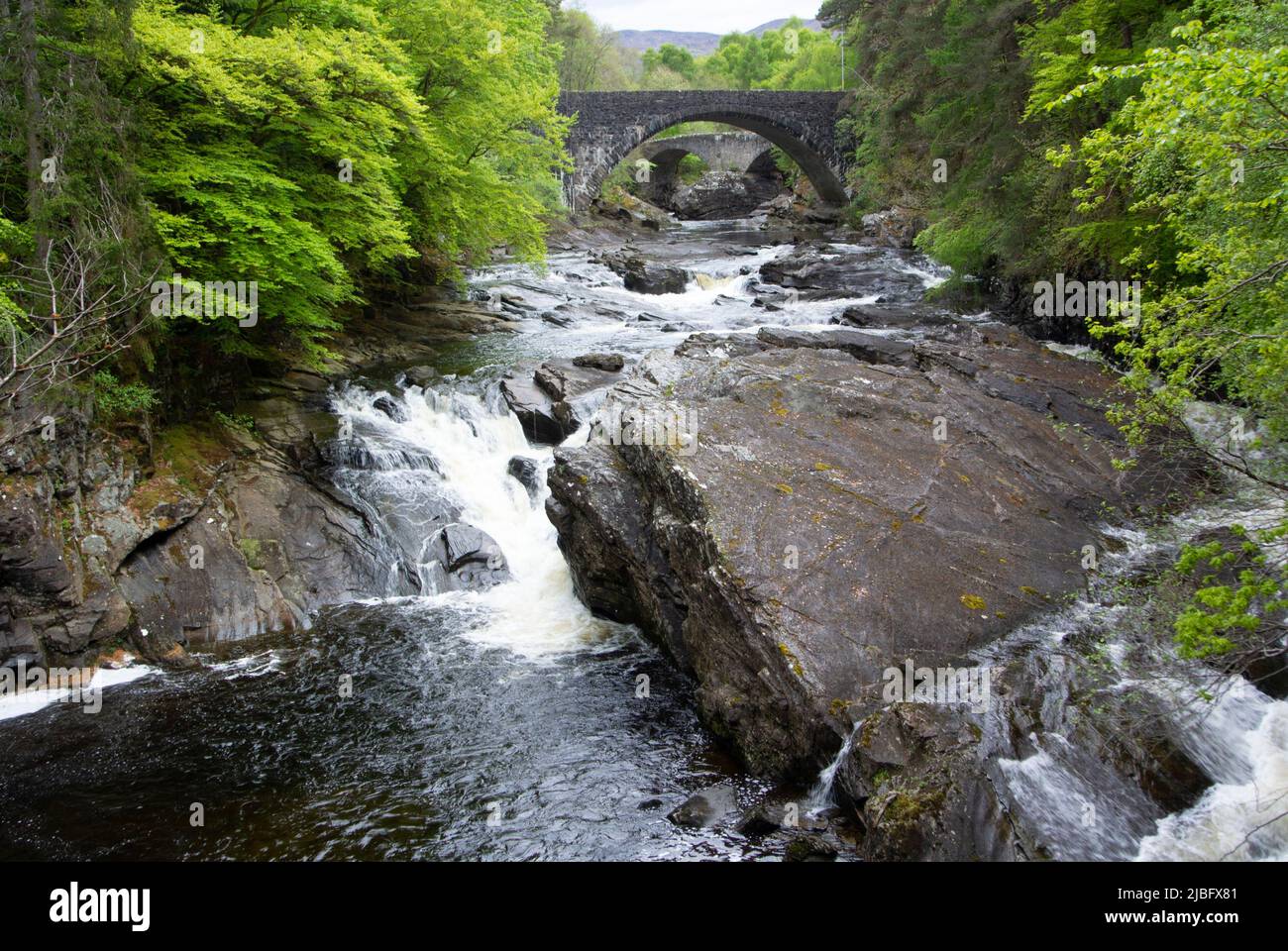 River Moriston falls Stock Photo