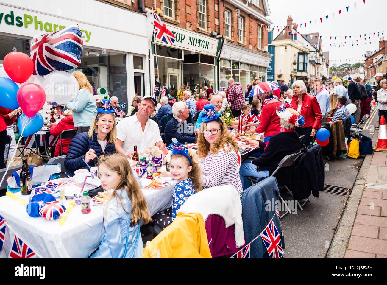 Jubilee Street Party in Budleigh Salterton Stock Photo Alamy