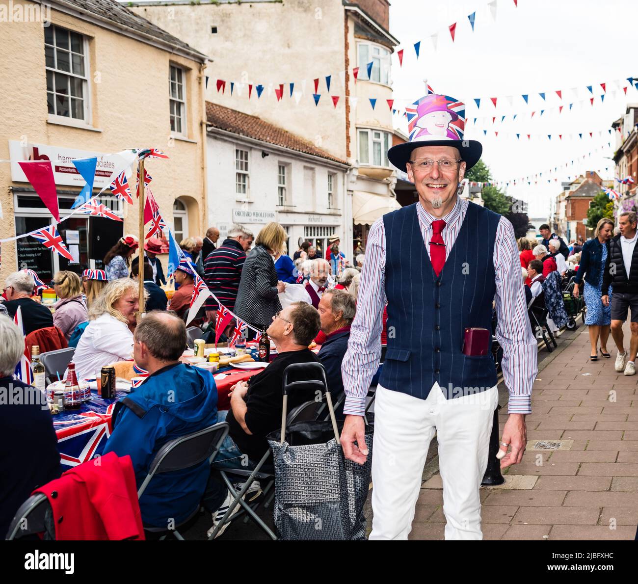 Jubilee Street Party in Budleigh Salterton Stock Photo Alamy