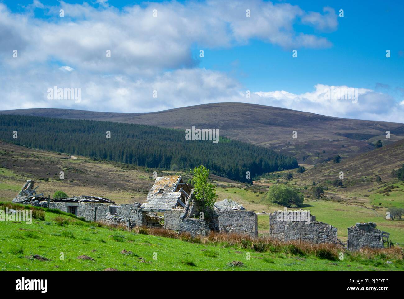 Derelict stone buildings, Stock Photo