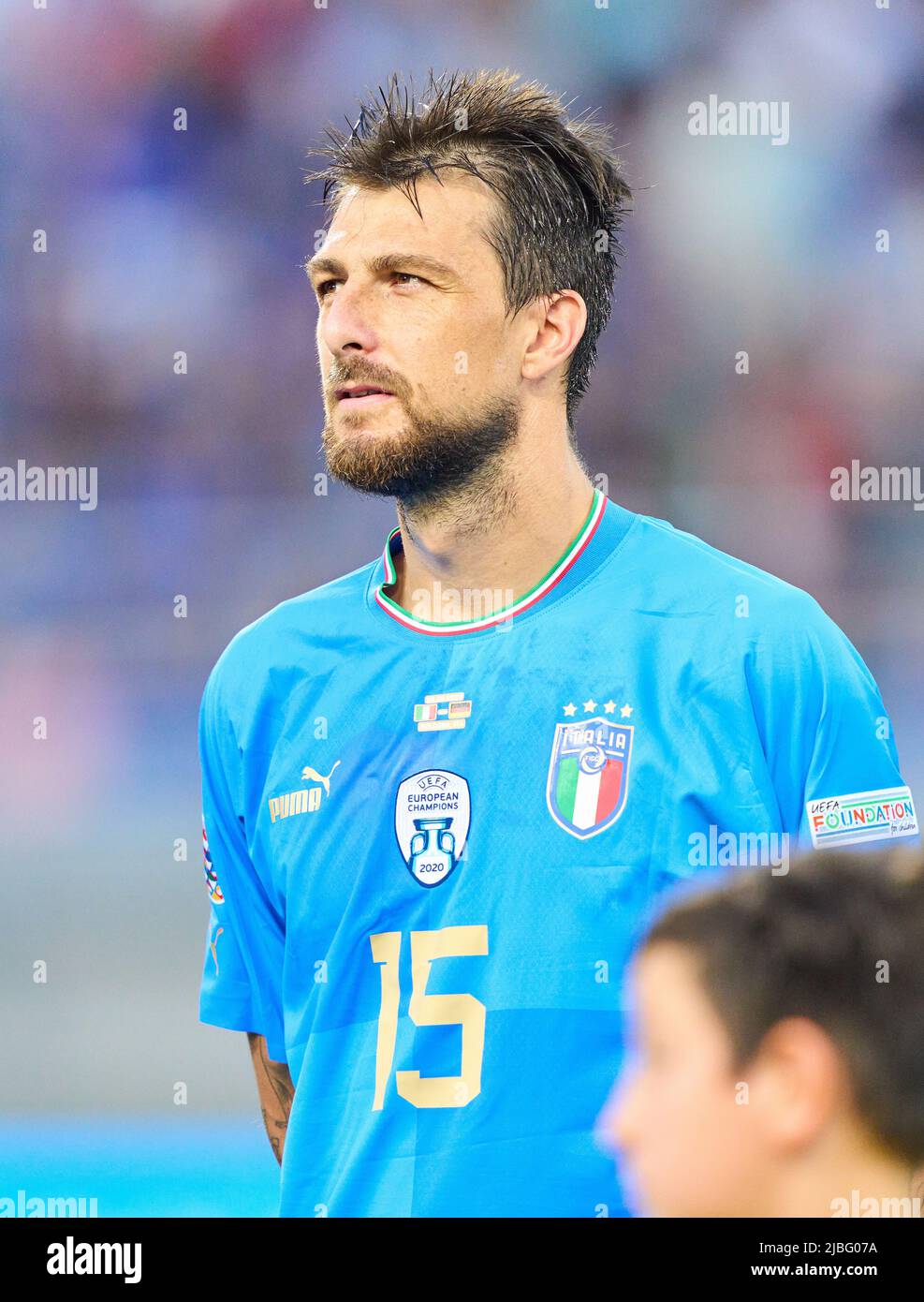 Francesco Acerbi, ITA 15  in the UEFA Nations League 2022 match ITALY - GERMANY 1-1  in Season 2022/2023 on Juni 04, 2022  in Bologna, Italy.  © Peter Schatz / Alamy Live News Stock Photo