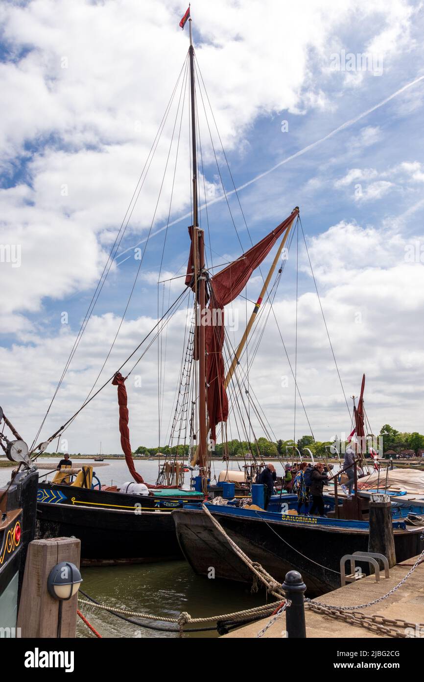 Thames Sailing Barges Moored at the Hythe Quay, Maldon Essex Stock Photo Alamy