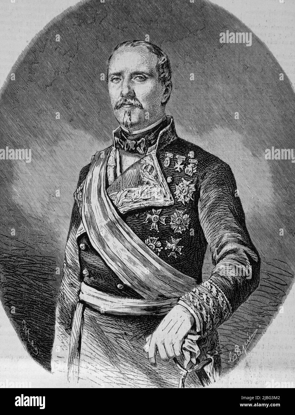 O'DONNELL , LEOPOLDO. GENERAL Y POLITICO ESPAÑOL . SANTA CRUZ DE