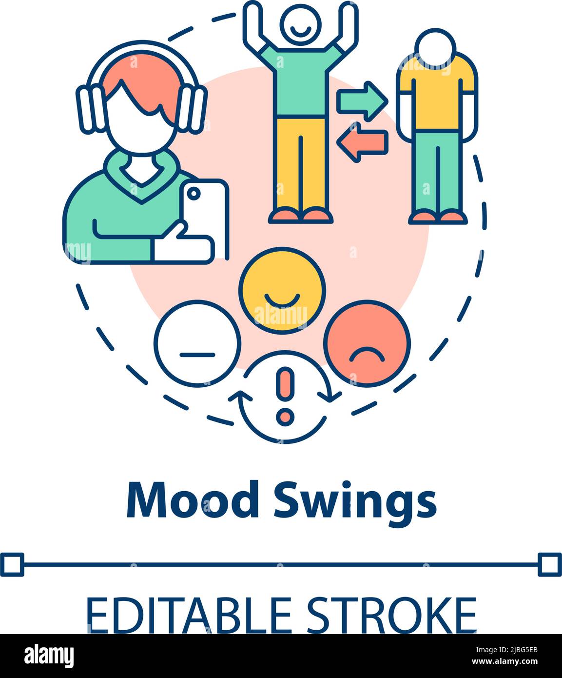 Mood swings concept icon Stock Vector Image & Art - Alamy