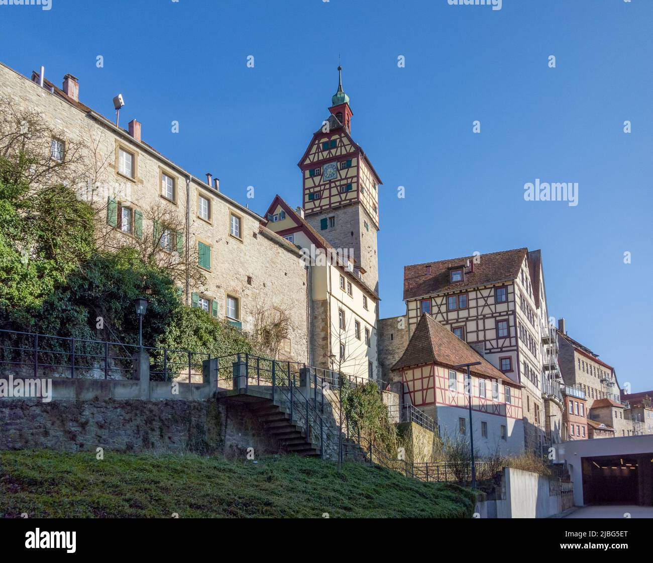 Impression of Schwaebisch Hall, a city in Southern Germany Stock Photo