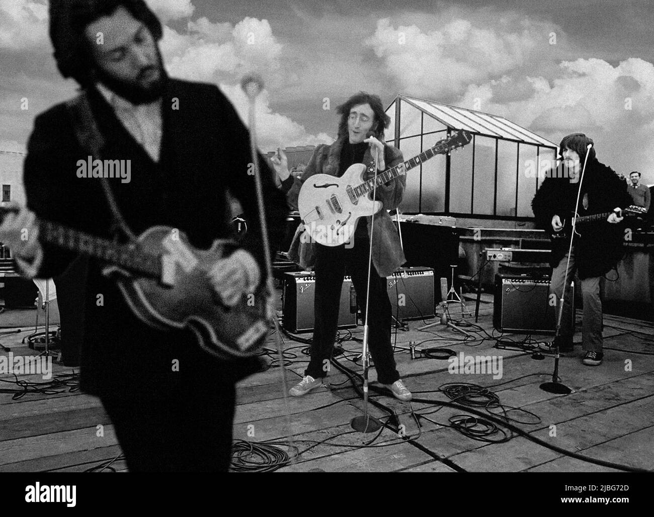 The Beatles' rooftop concert Stock Photo