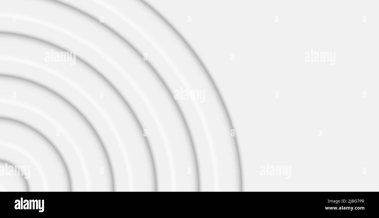 Abstract white background with volume circles creation texture. Vector illustration Stock Vector