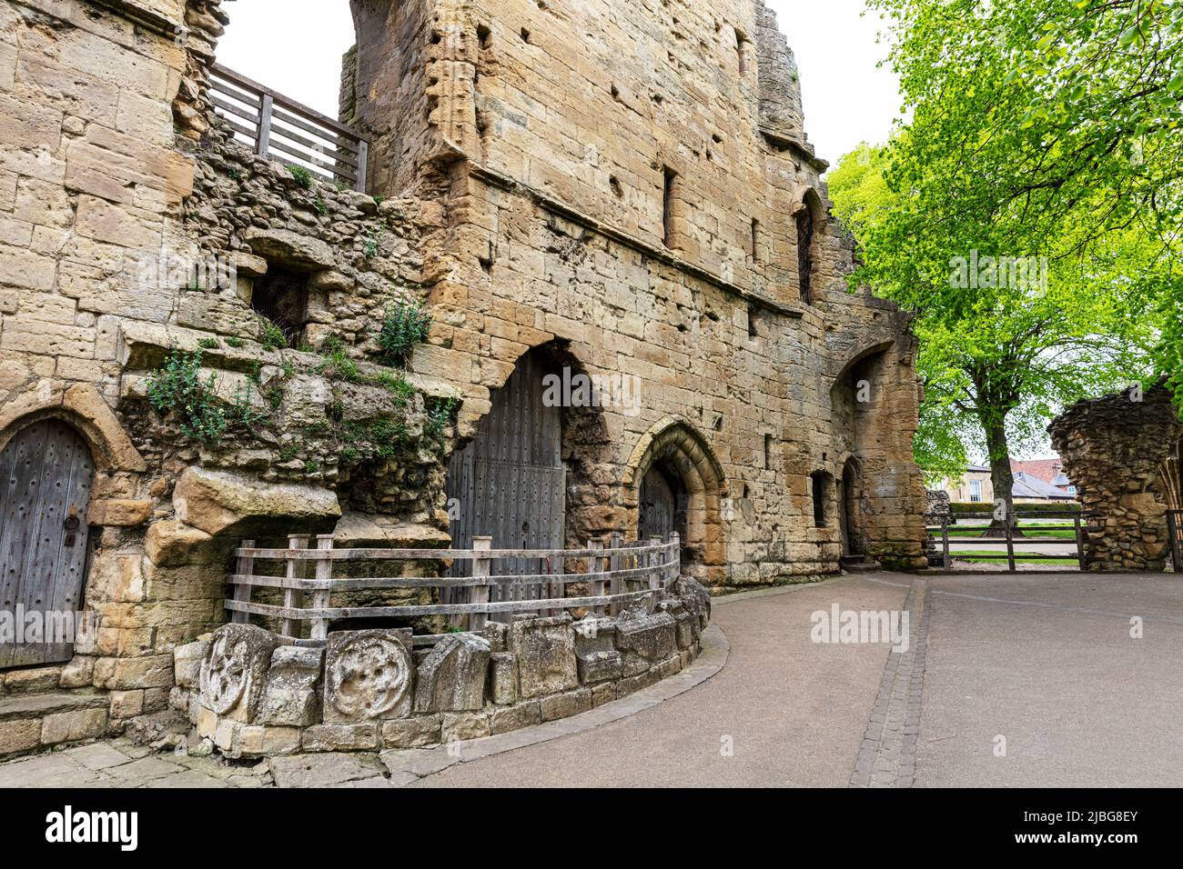 Knaresborough Castle,Knaresborough Castle walls,Knaresborough Town, Yorkshire, UK, England,Knaresborough castle walls,castle,entrance,free, Stock Photo