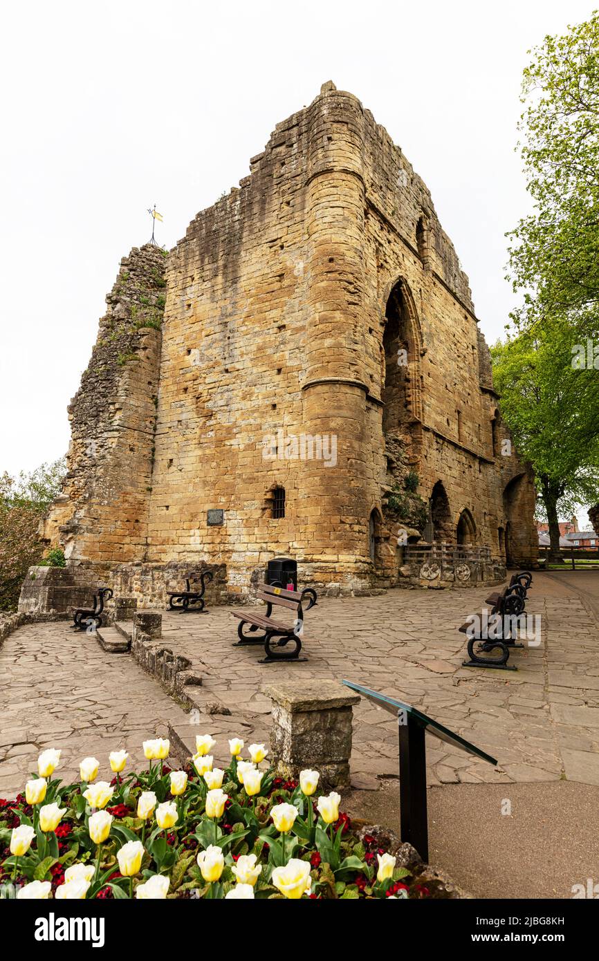 Knaresborough Castle,Knaresborough Castle walls,Knaresborough Town, Yorkshire, UK, England,Knaresborough castle walls,castle,entrance,free, Stock Photo