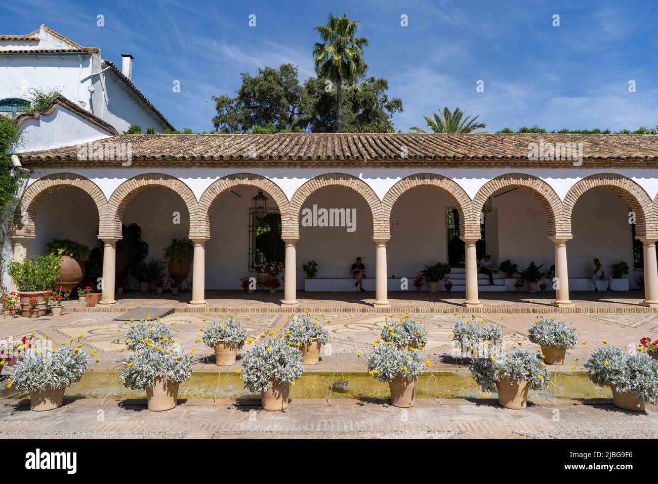 Palacio de Viana Cordoba. Renaissance palace with tranquil courtyards & formal garden. Stock Photo