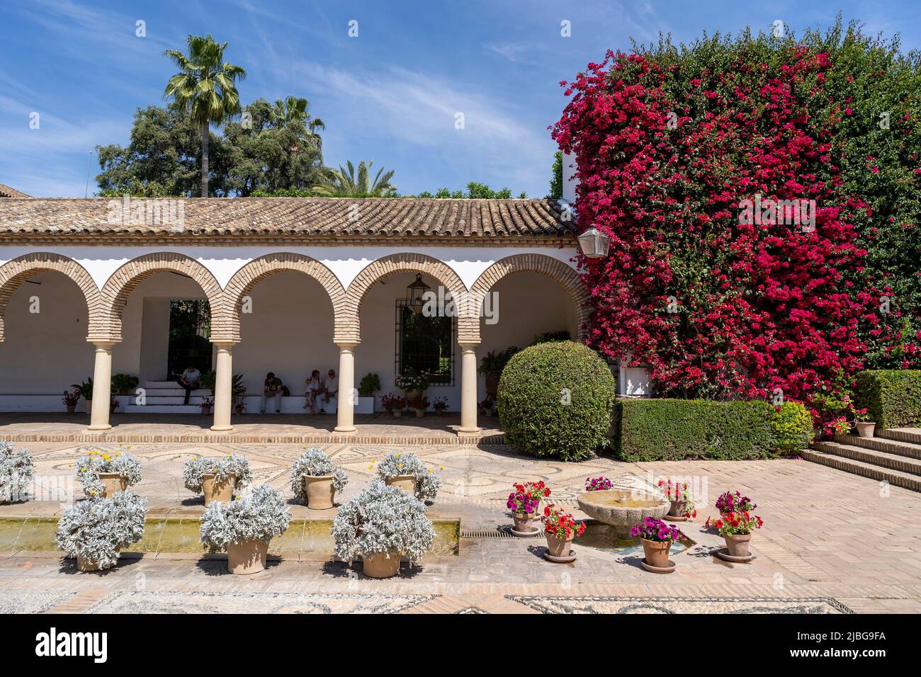 Palacio de Viana Cordoba. Renaissance palace with tranquil courtyards & formal garden. Stock Photo