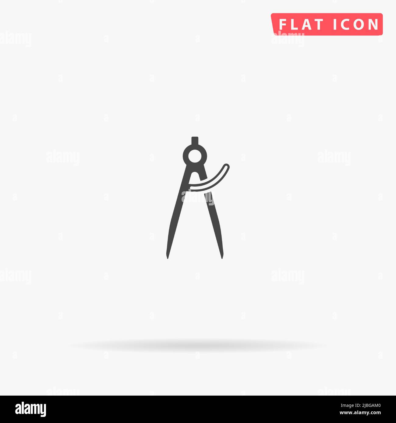 Divider flat vector icon. Hand drawn style design illustrations. Stock Vector