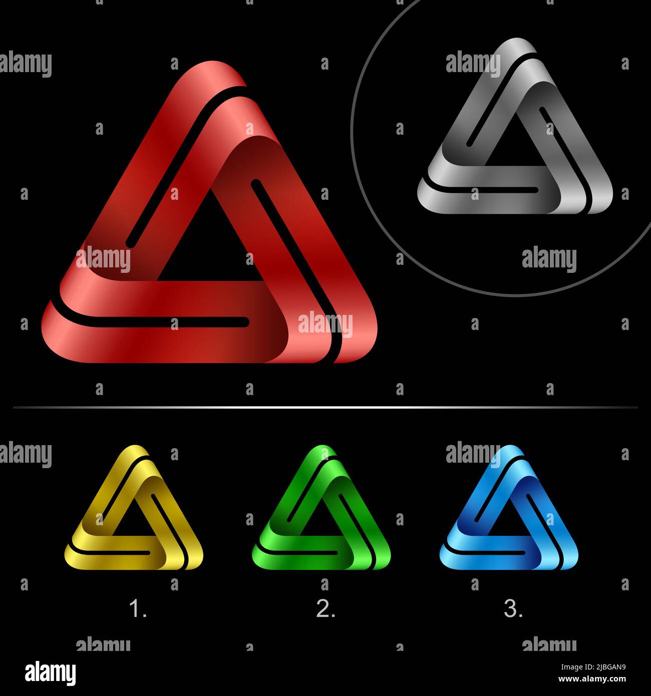 3d logo triangle Stock Vector