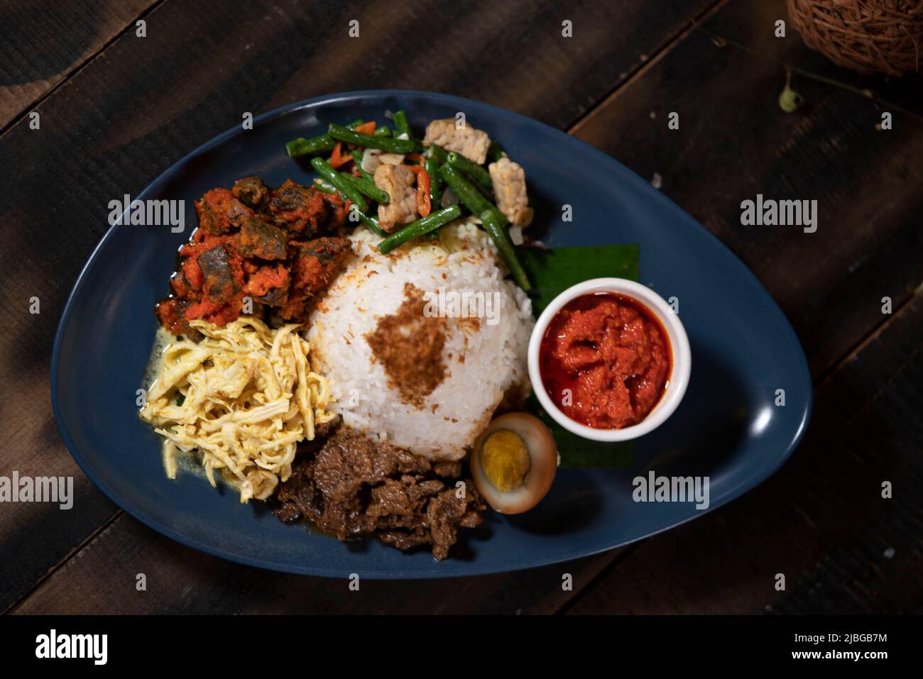 Nasi Bogana or Nasi Begana Stock Photo