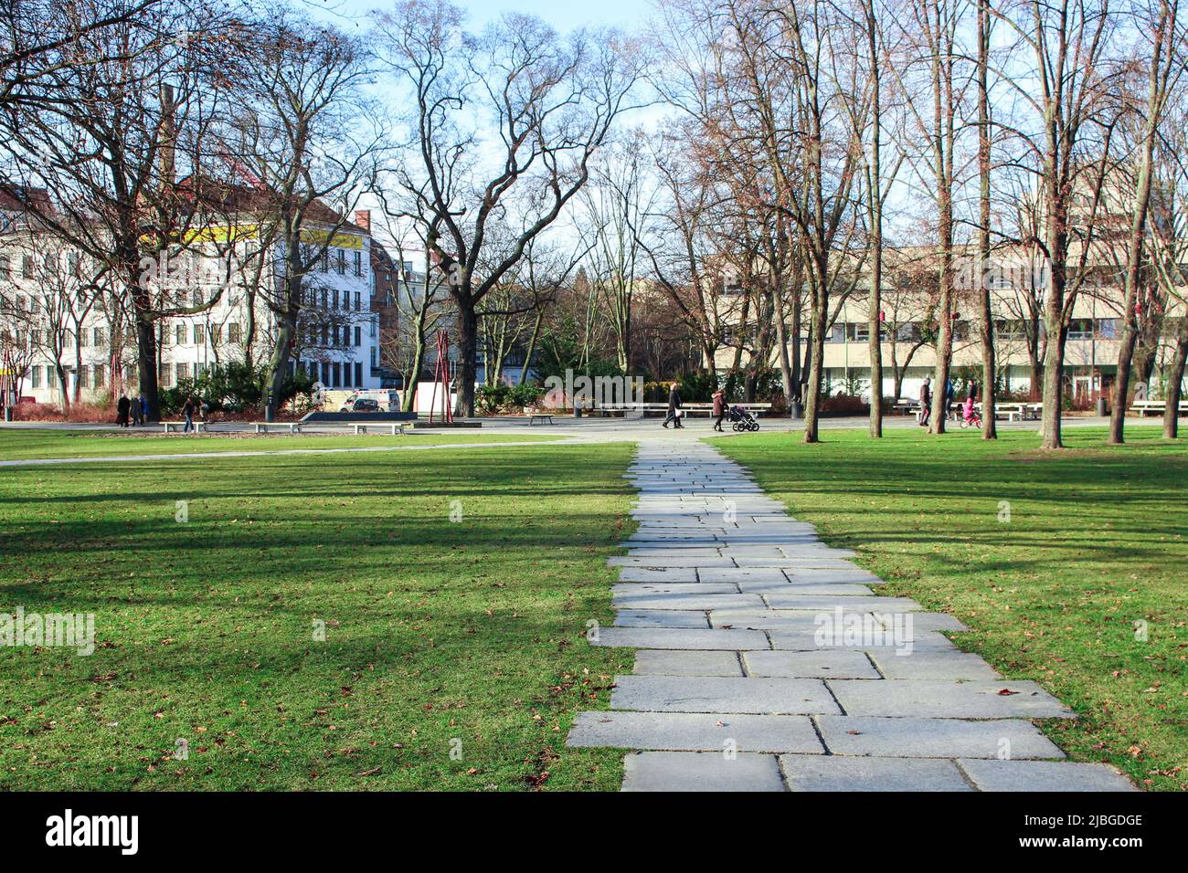 Small park in Turmstrasse (Moabit) in Berlin, Germany Stock Photo Alamy