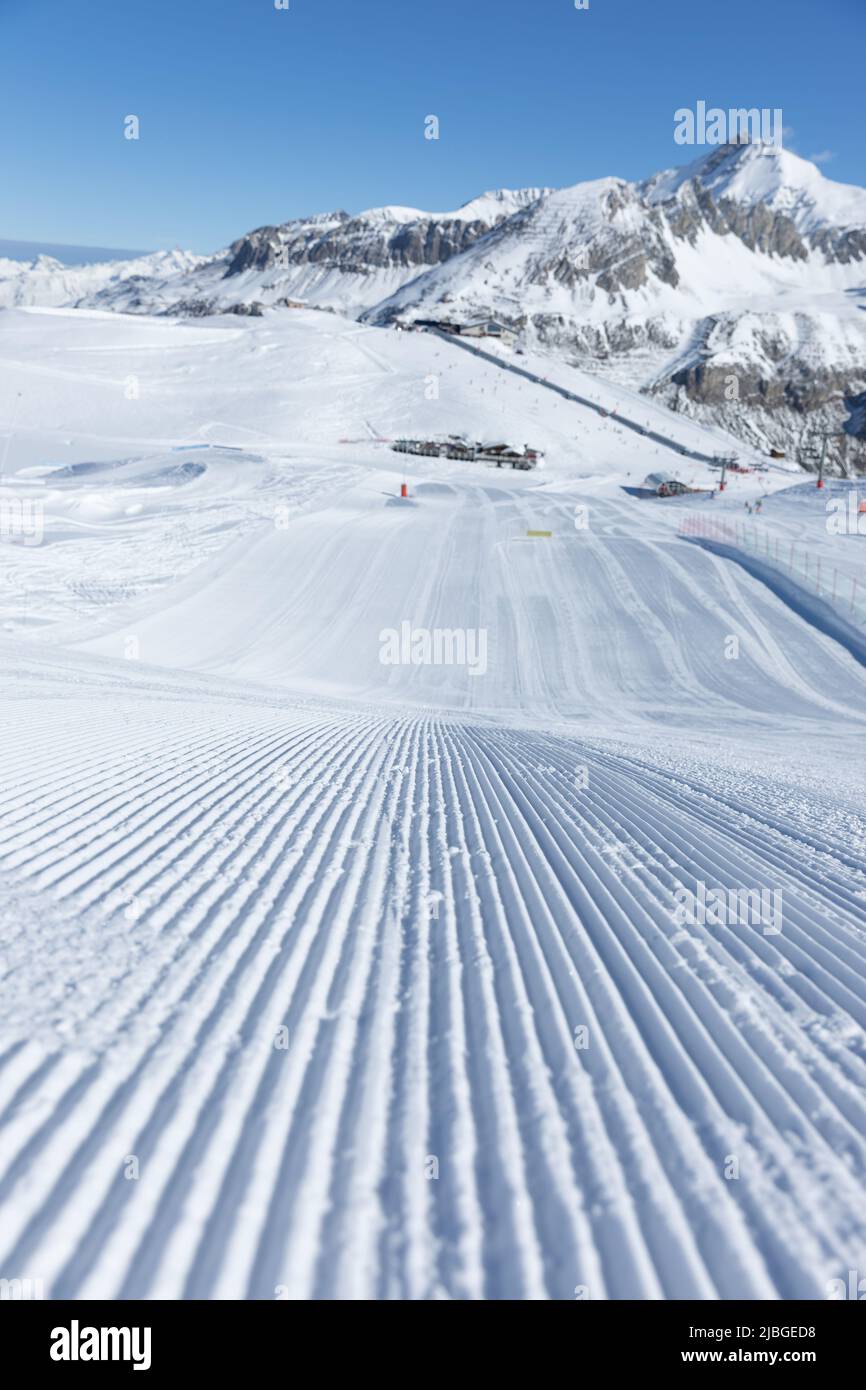 Val d’Isère Ski Resort in the French Alps Stock Photo