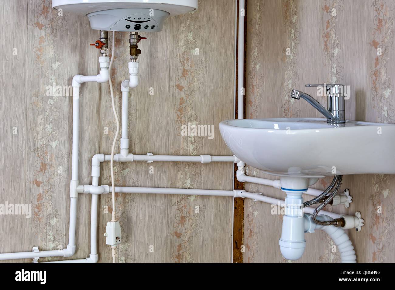 Tank style water heater, using electricity to heat water for home water