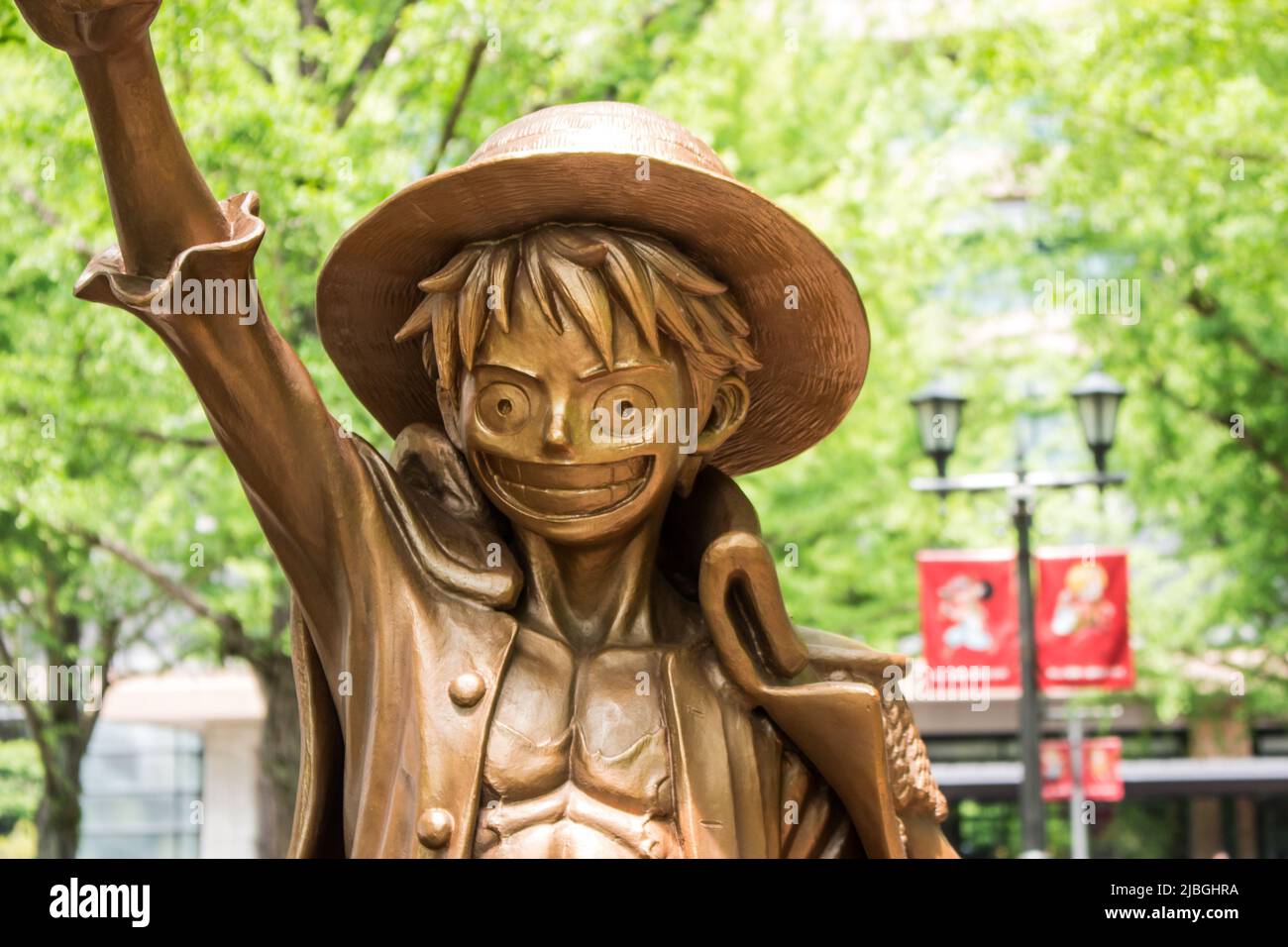 Monkey D. Luffy statue in front of Kumamoto prefectural government office. He is the character