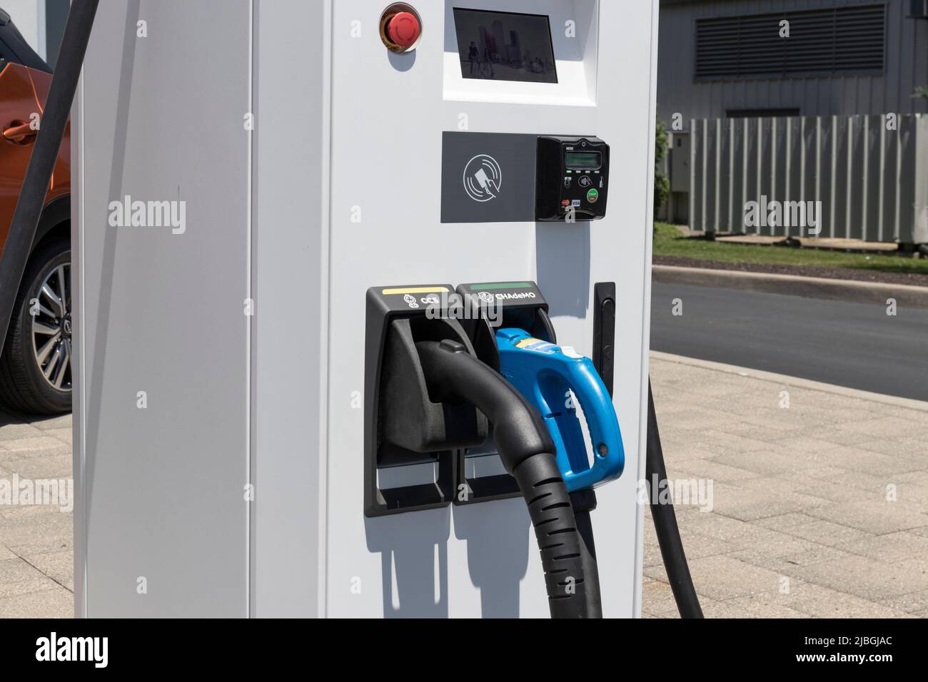 Indianapolis Circa June 2022 ABB Electric Vehicle Charger with